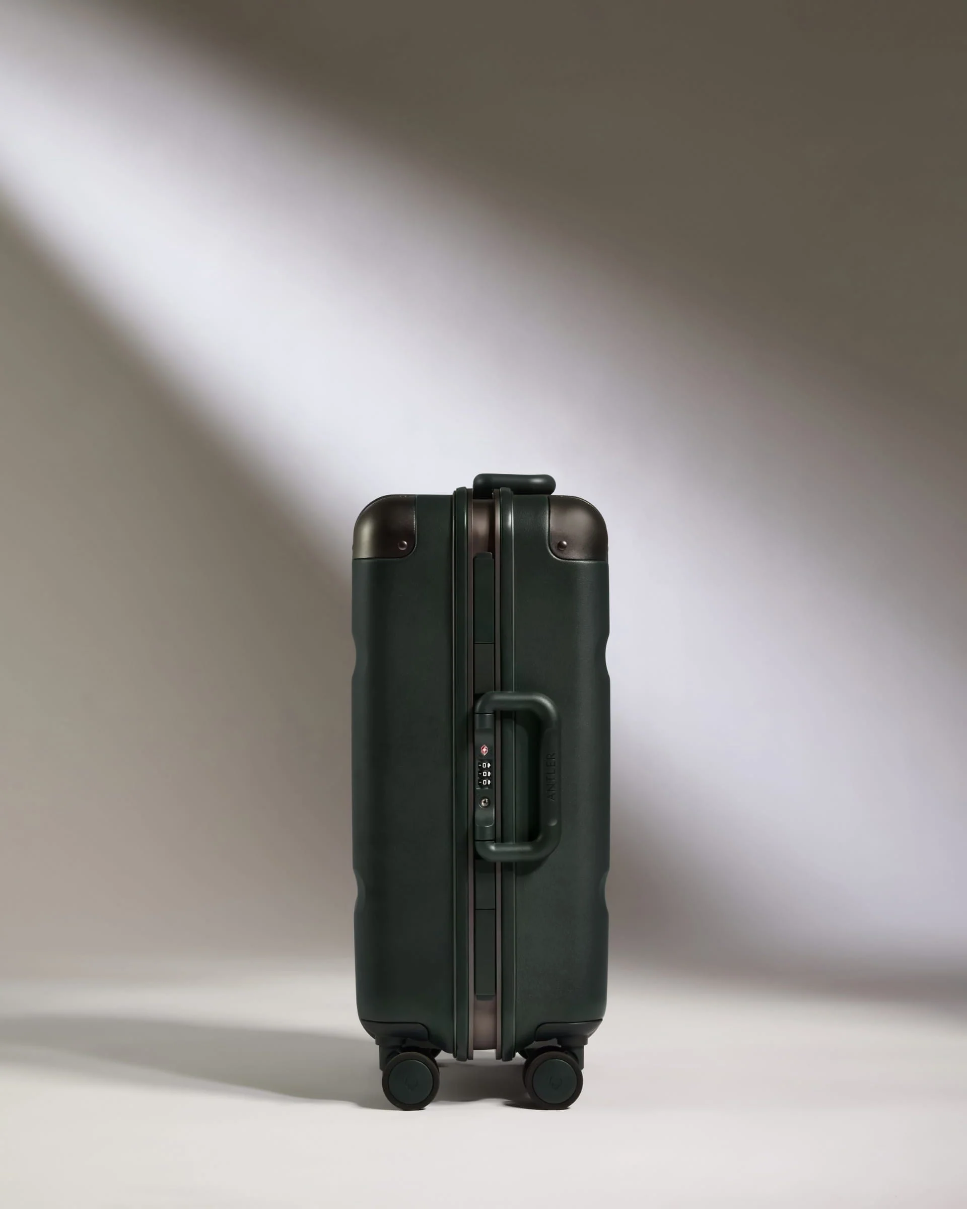 Cabin Suitcase in Dark Forest Green - Heritage Stripe - Image 5