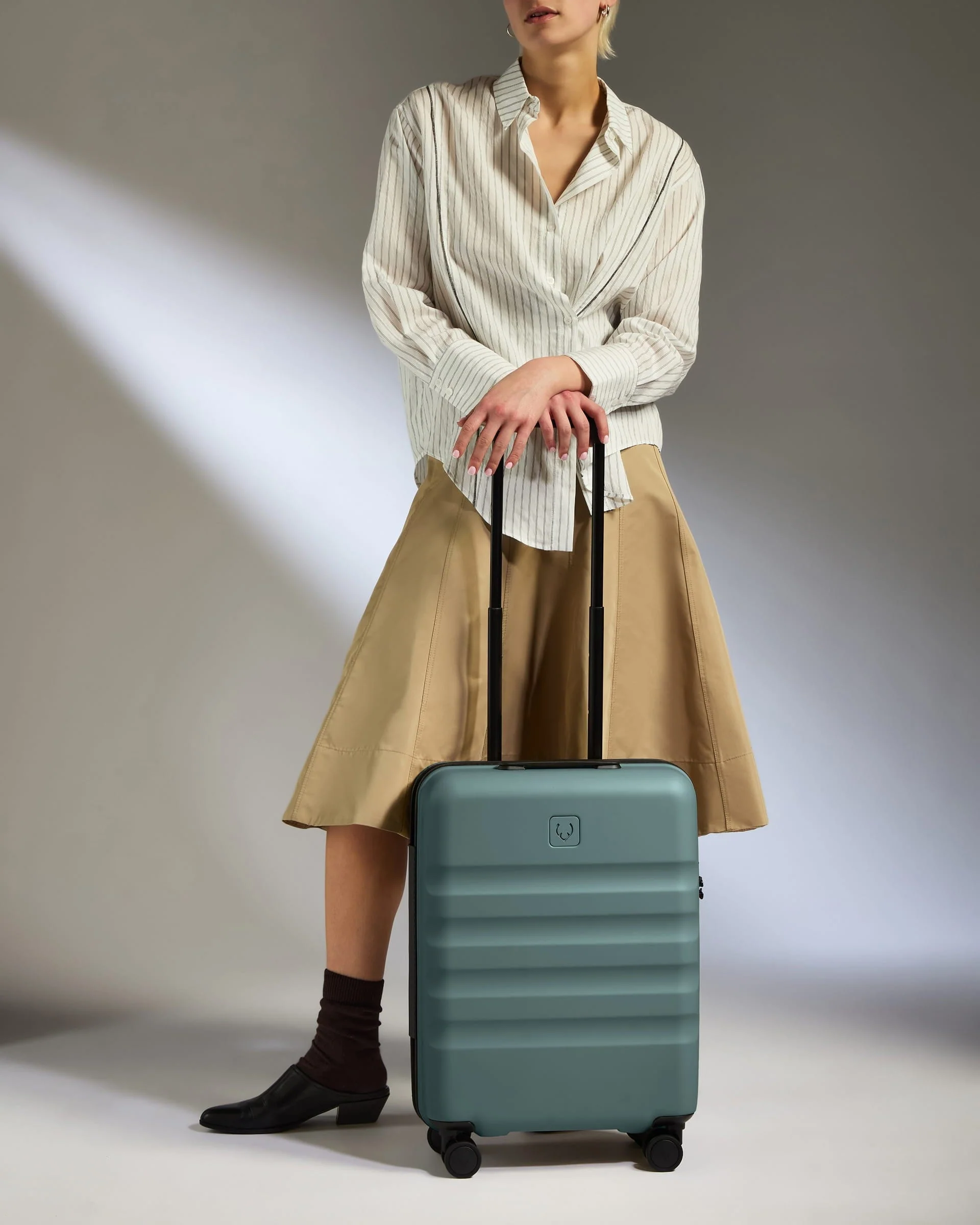 Cabin Suitcase in Glade Blue - Icon Stripe - Image 2