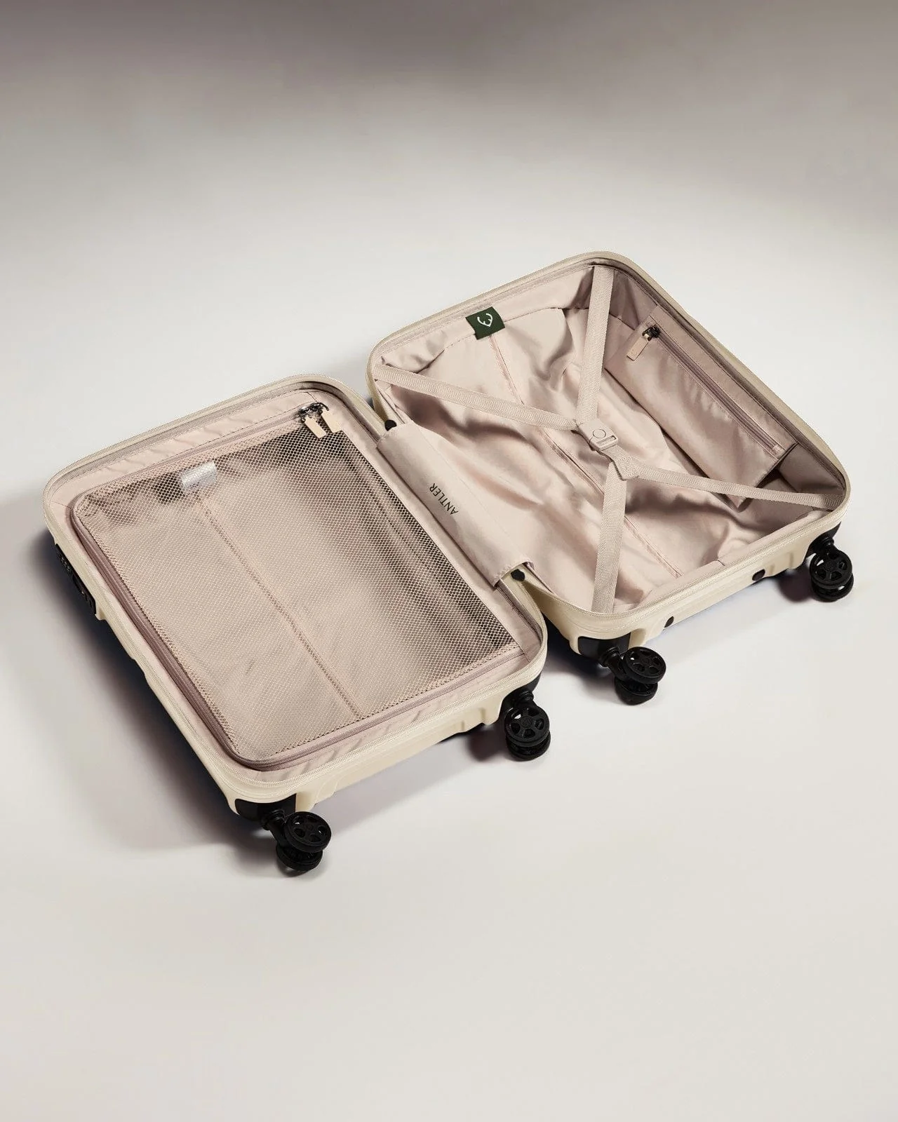 Cabin Suitcase in Warm Taupe - Single Stripe - Image 3