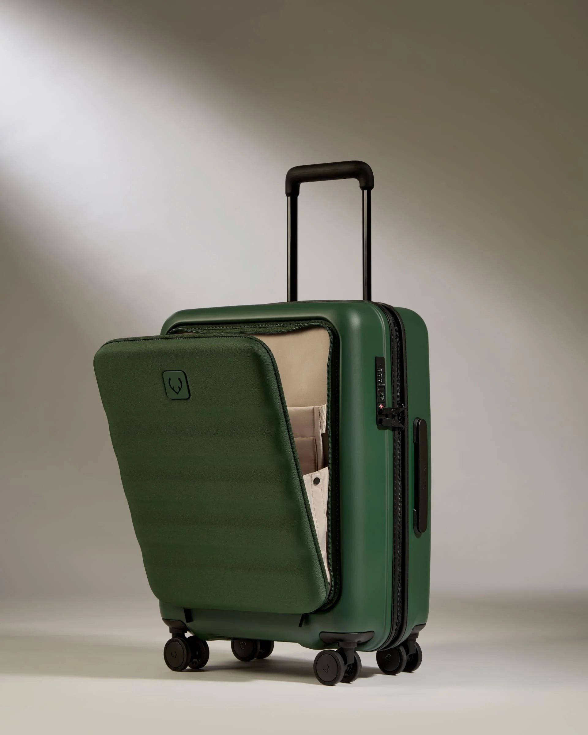 Cabin with Pocket Suitcase Set in Antler Green - Icon Stripe - Image 3