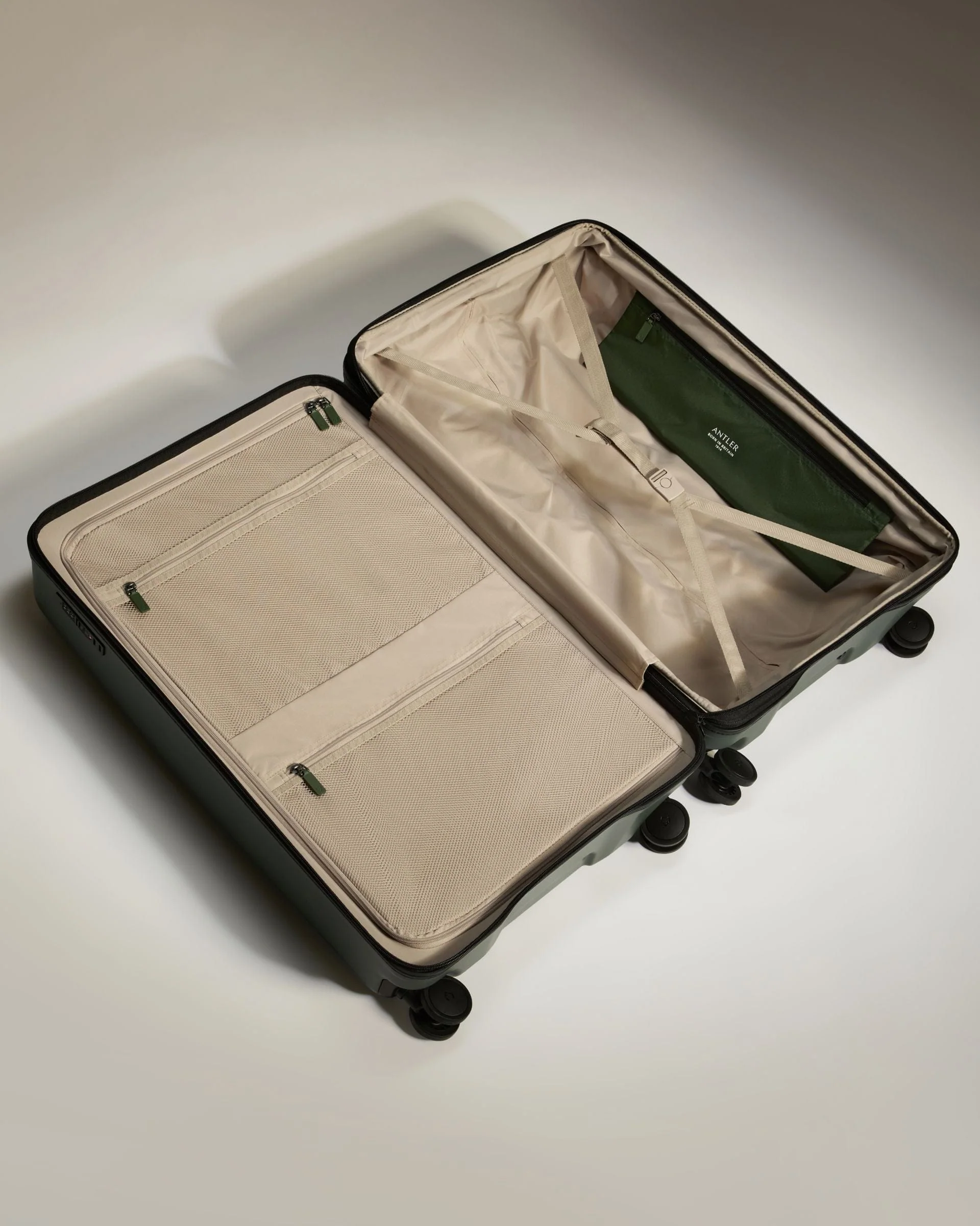 Large Suitcase in Antler Green - Icon Stripe - Image 3