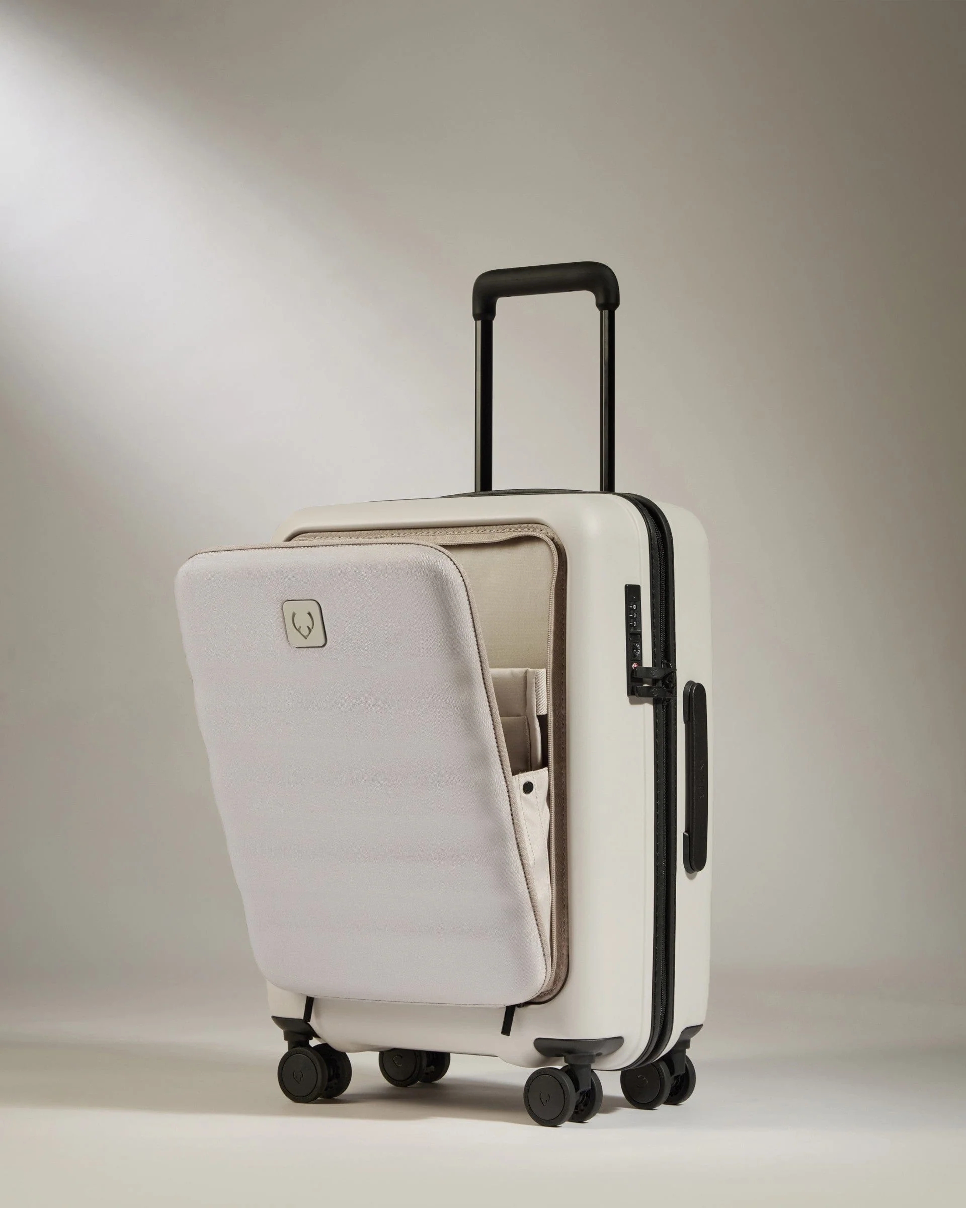 Cabin with Pocket Suitcase Set in Taupe - Icon Stripe - Image 3
