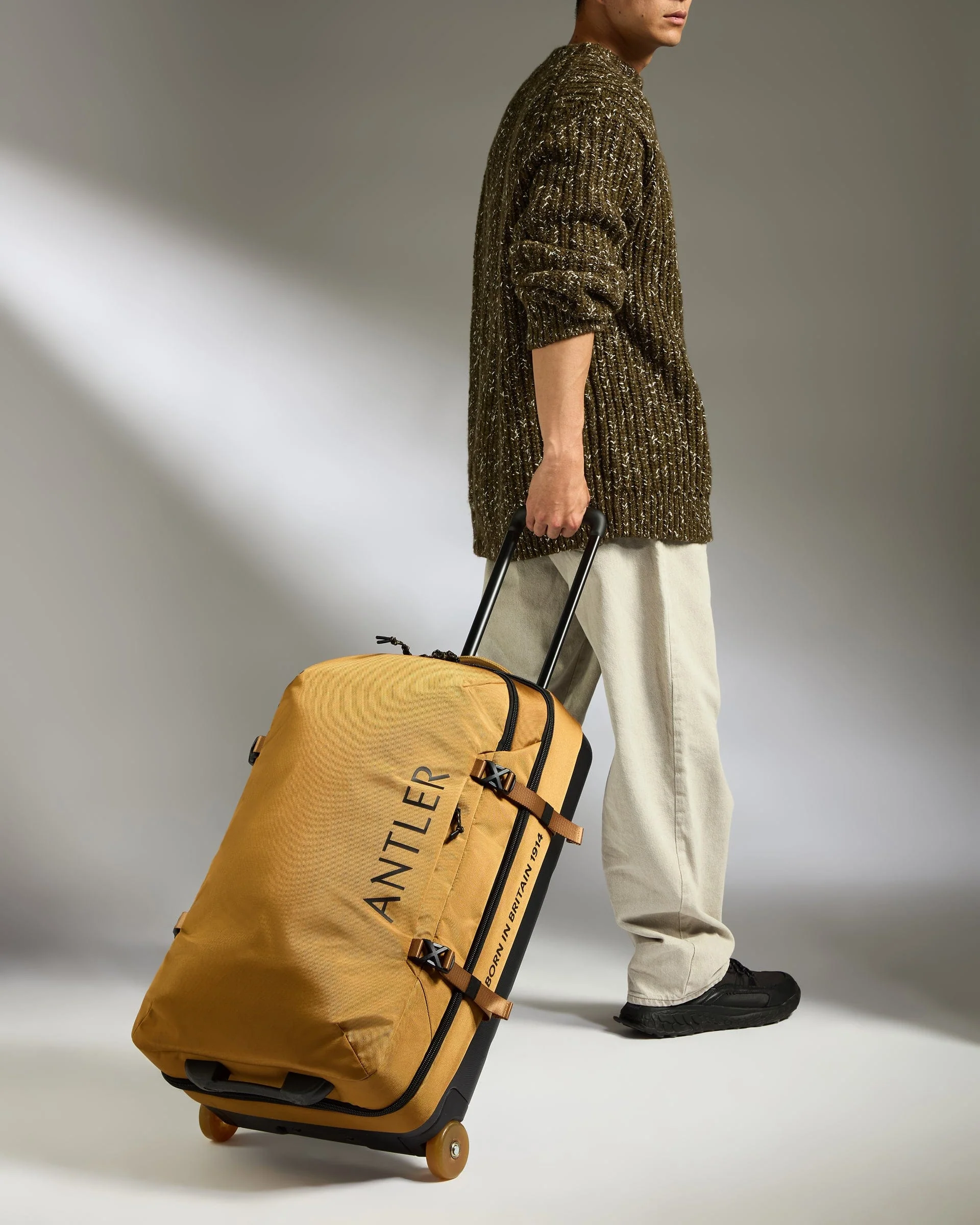 Discovery Wheeled Duffel in Mustard Yellow - Image 3