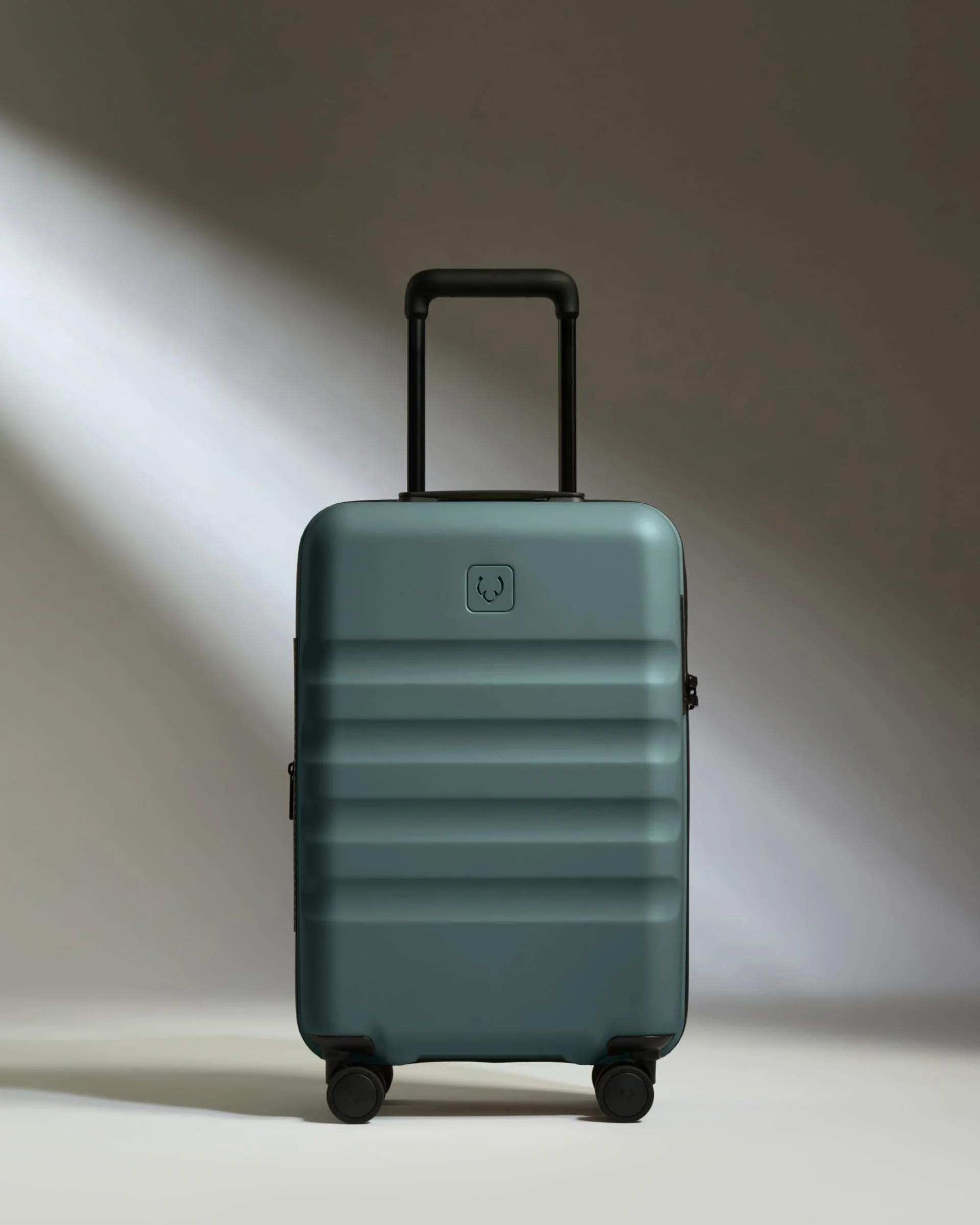 Expandable Cabin Suitcase in Glade Blue - Icon Stripe - Image 6