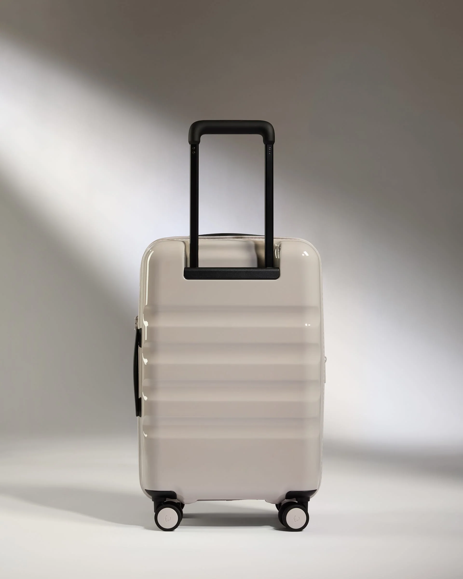 Expandable Cabin Suitcase in Taupe Gloss - Icon Stripe - Image 6