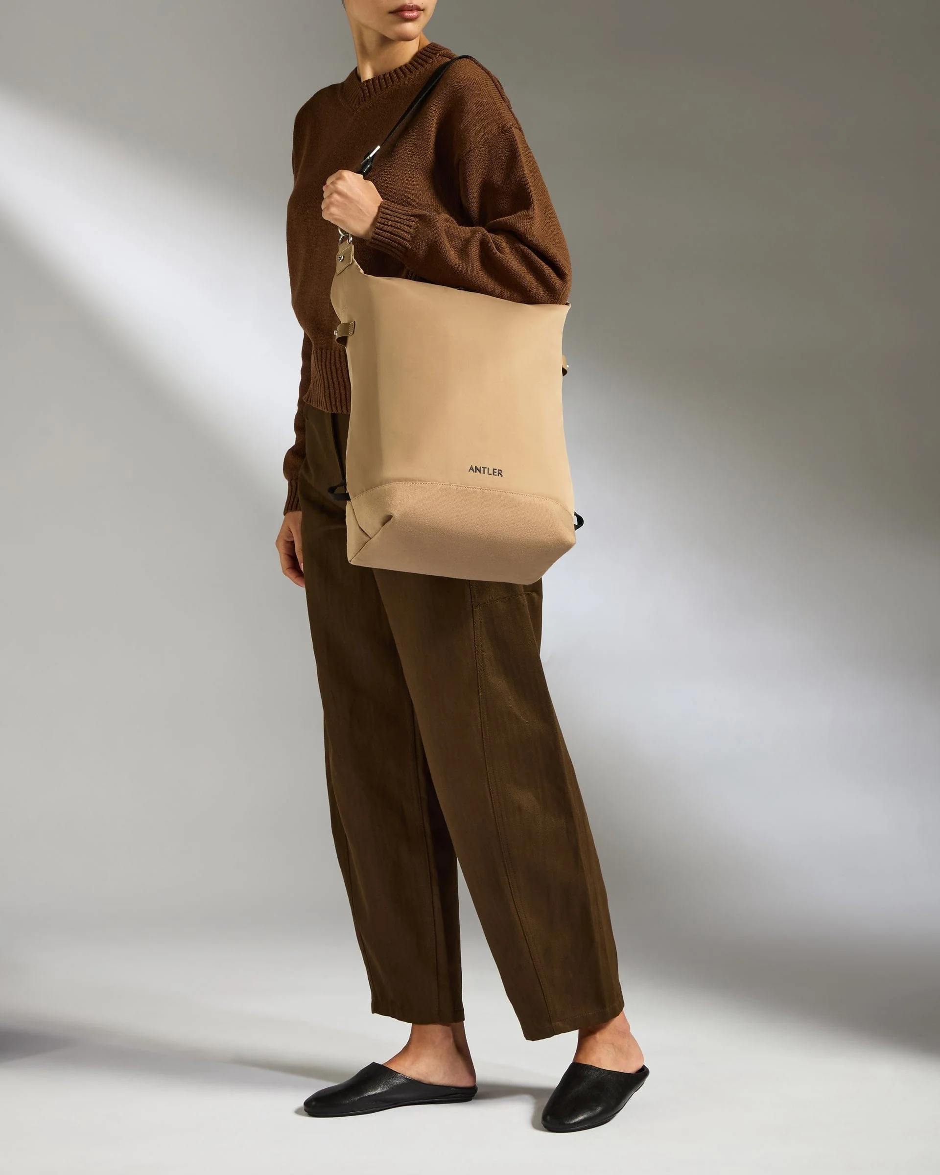 Icon 2-in-1 Tote Backpack in Sand - Image 3