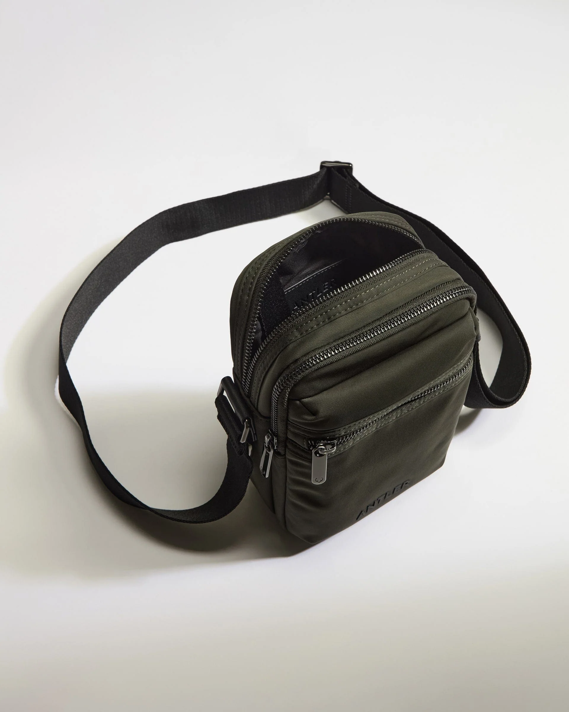 Icon Crossbody Bag in Dark Khaki Green - Image 4