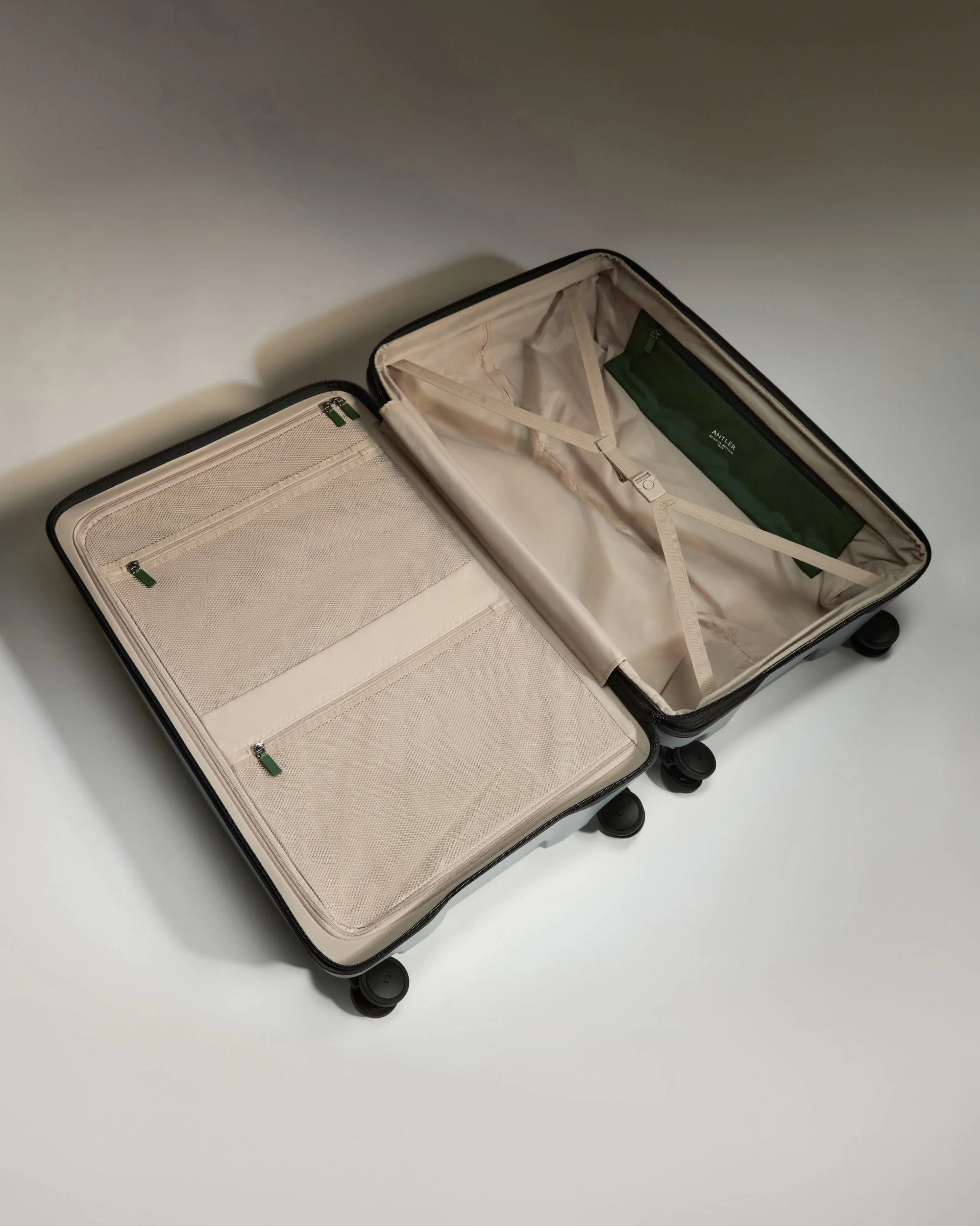 Large Suitcase in Mist Blue - Icon Stripe - Image 3
