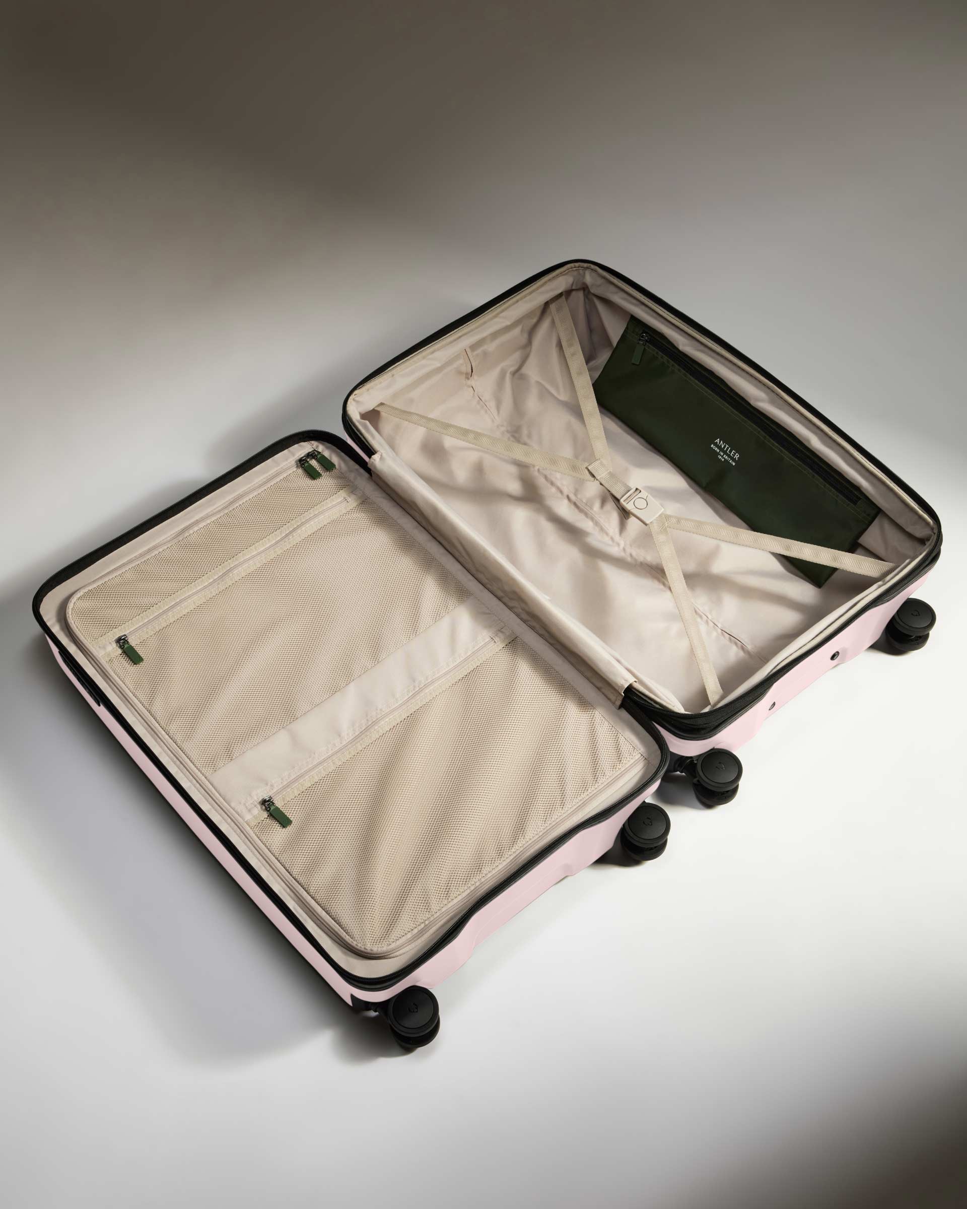 Large Suitcase in Moorland Pink - Icon Stripe - Image 3