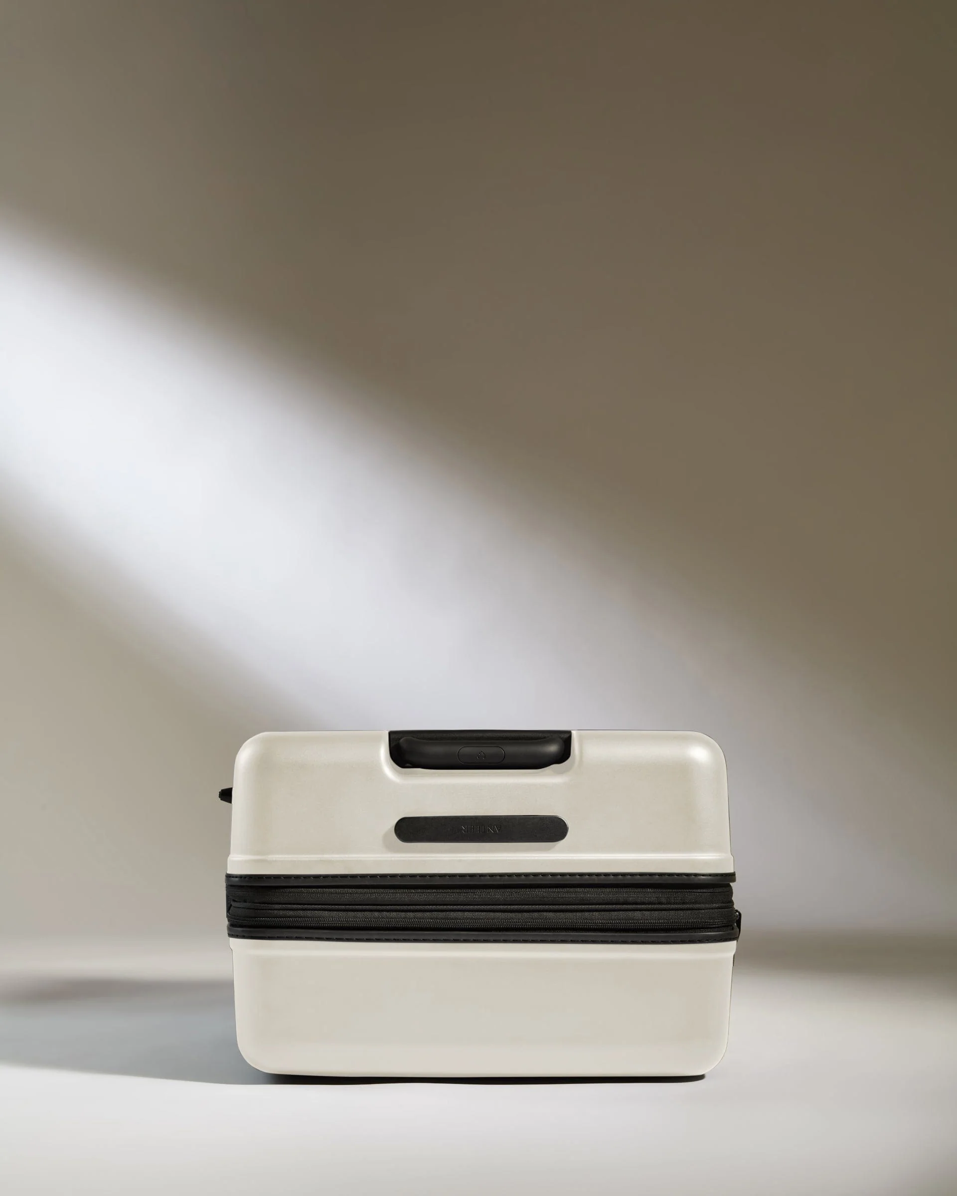 Large Suitcase in Taupe - Icon Stripe - Image 4