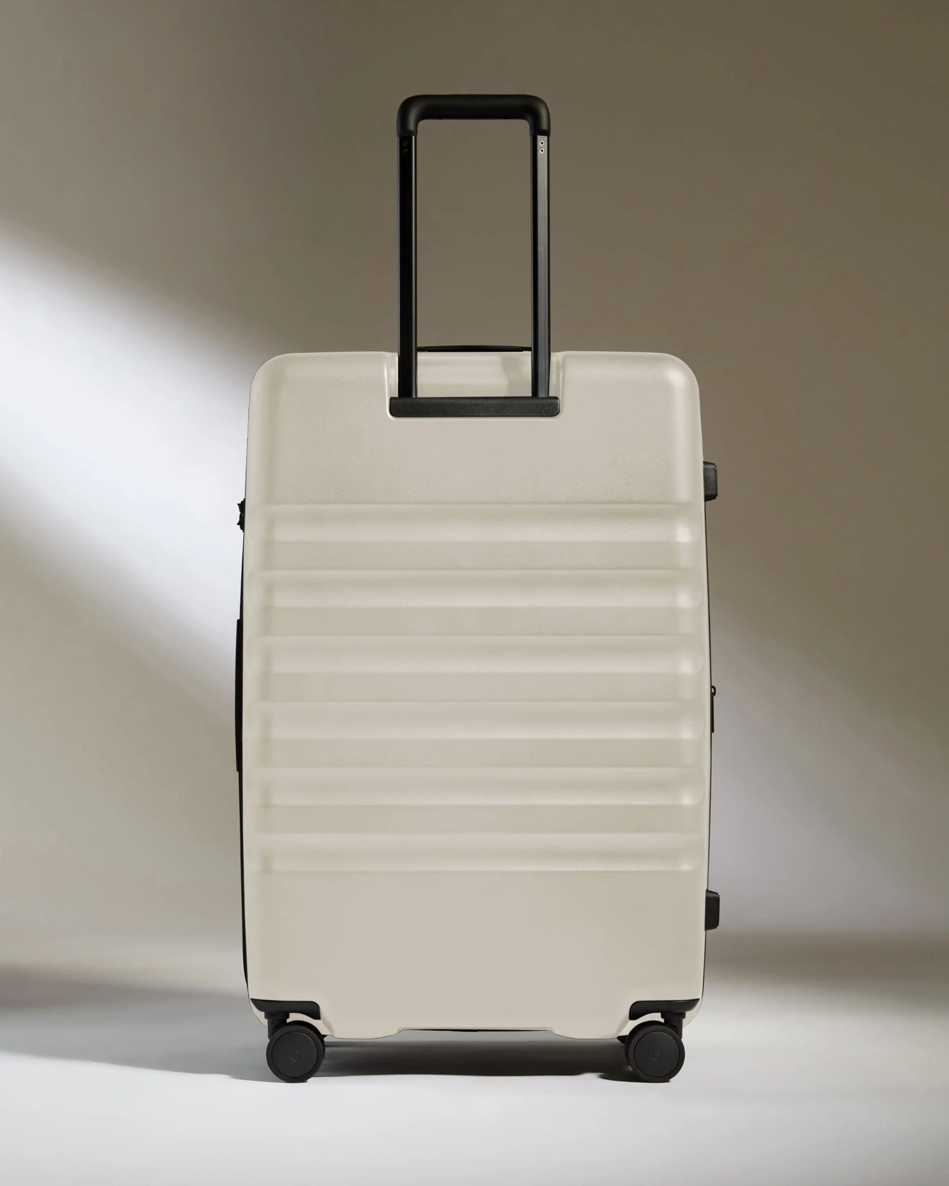 Large Suitcase in Taupe - Icon Stripe - Image 5
