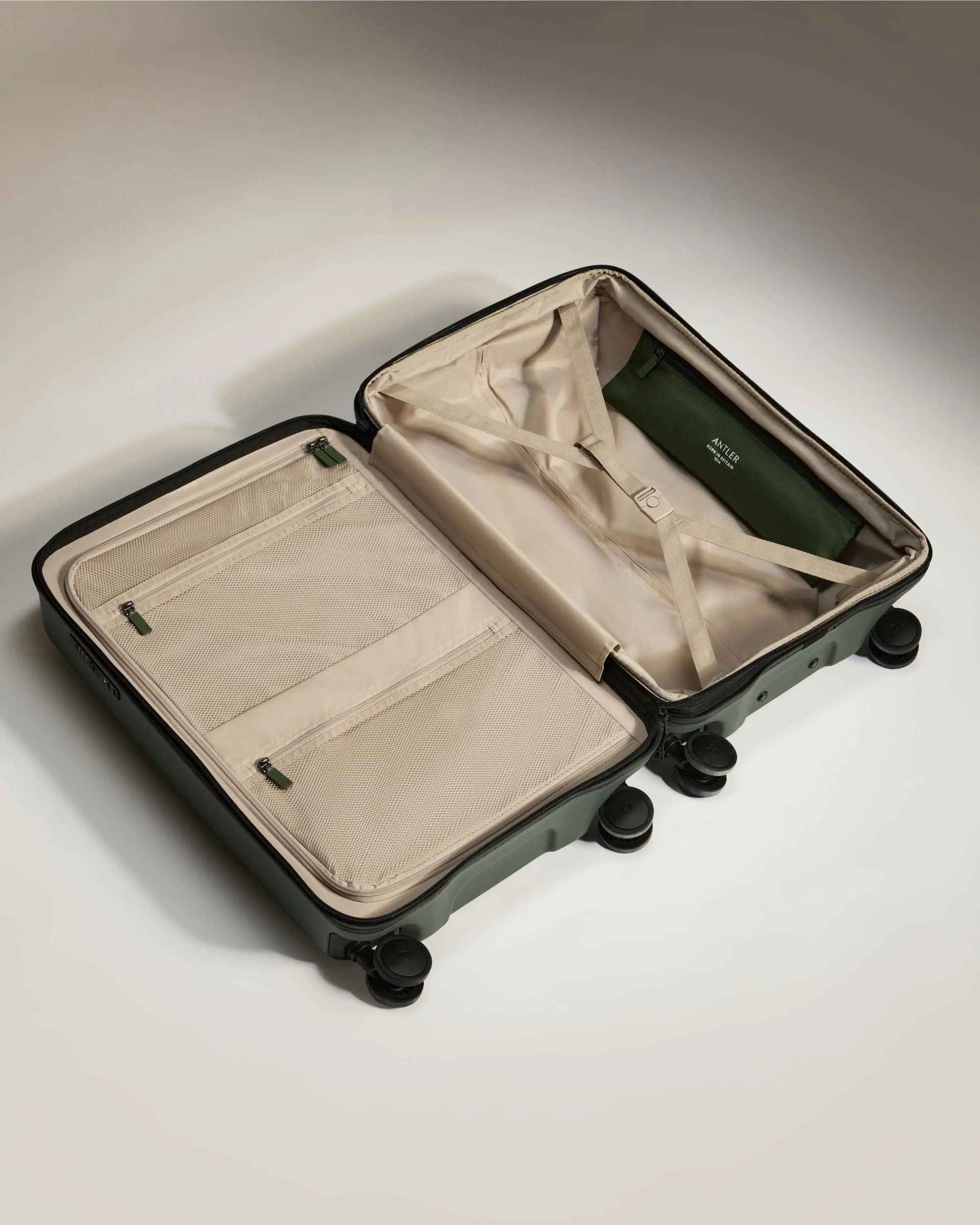 Medium Suitcase in Antler Green - Icon Stripe - Image 3