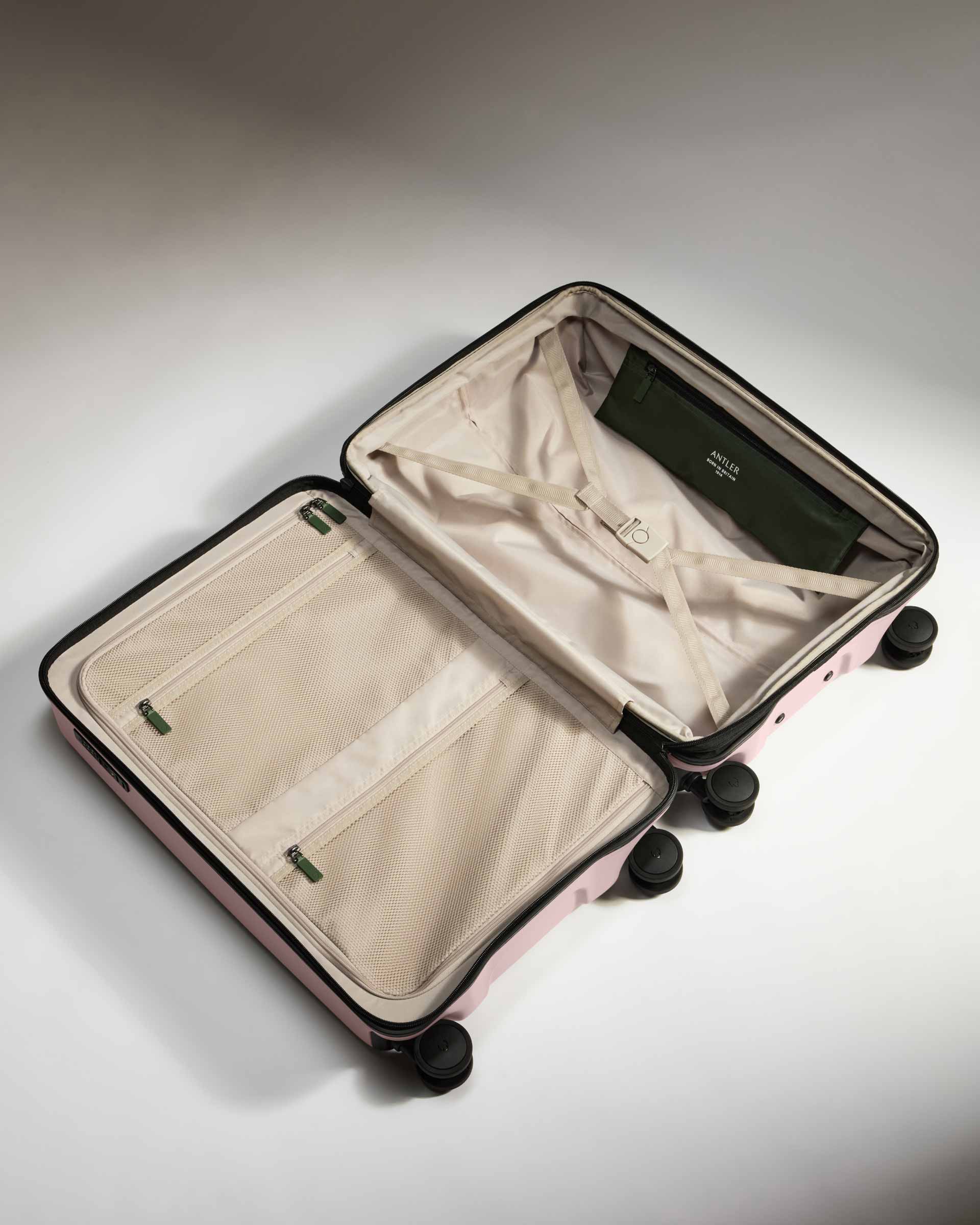 Medium Suitcase in Moorland Pink - Icon Stripe - Image 3