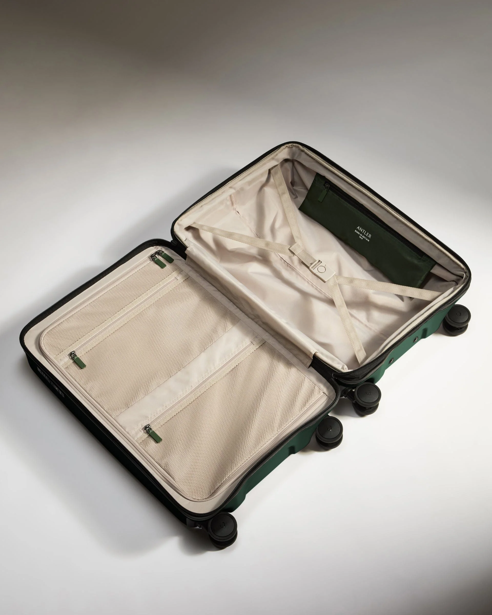 Large Cabin Suitcase Set in Antler Green - Icon Stripe - Image 4