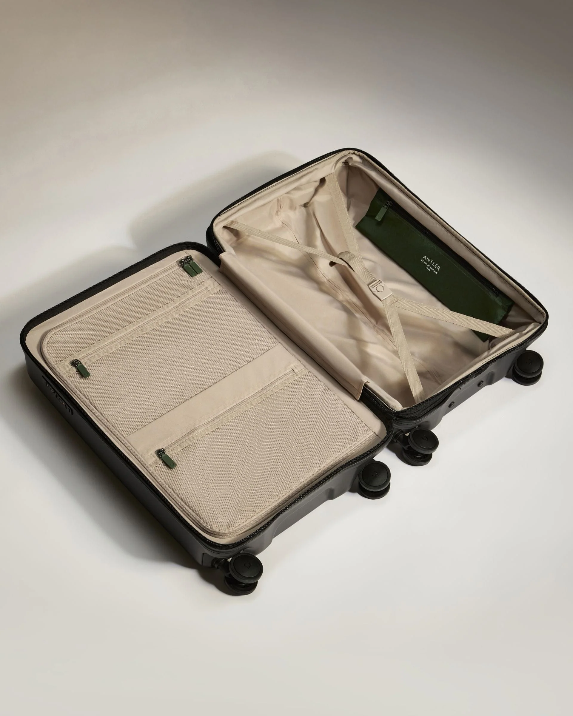 Large Cabin Suitcase Set in Black - Icon Stripe - Image 7