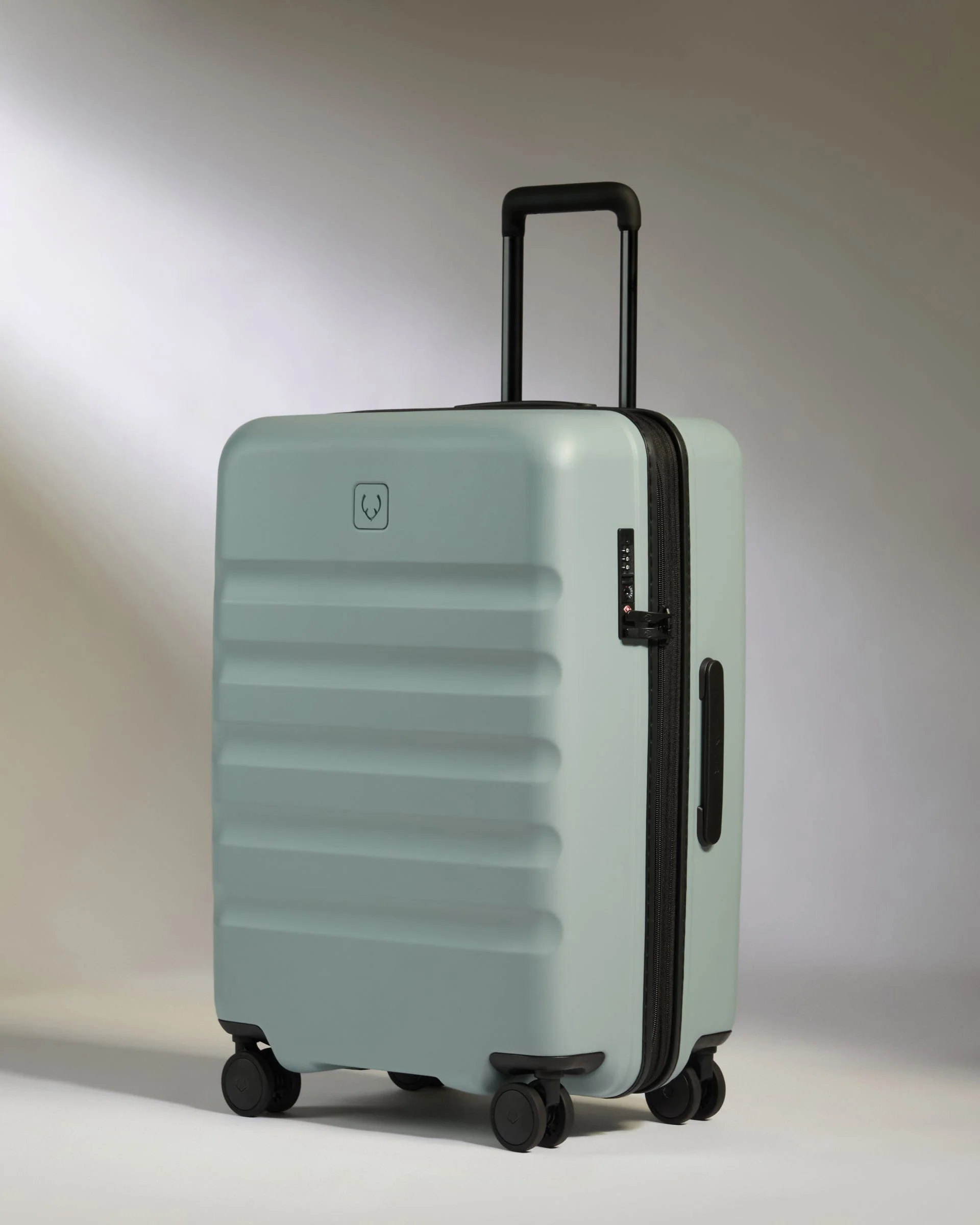 Large Cabin Suitcase Set in Mist Blue - Icon Stripe - Image 4