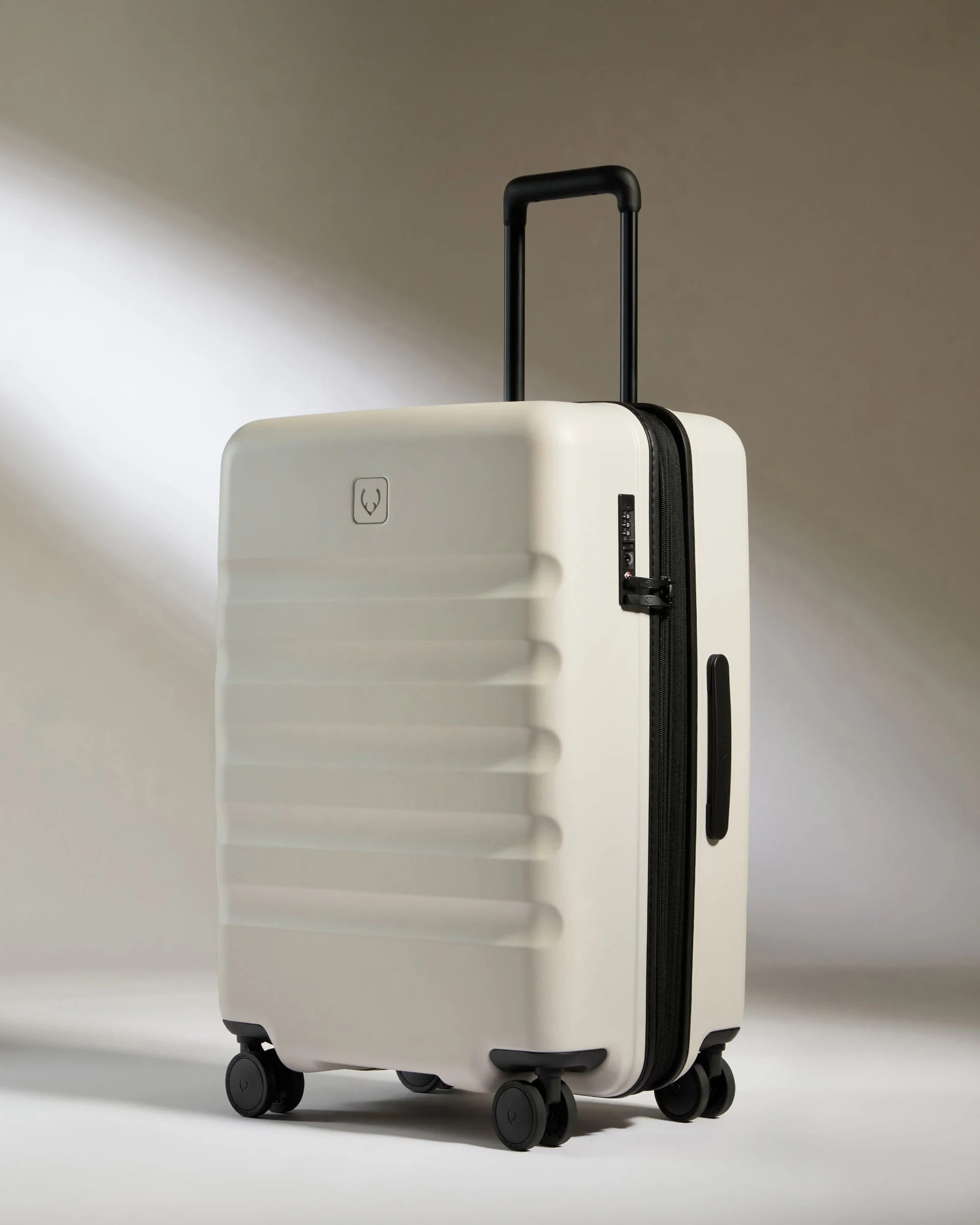 Large Cabin Suitcase Set in Taupe - Icon Stripe - Image 4