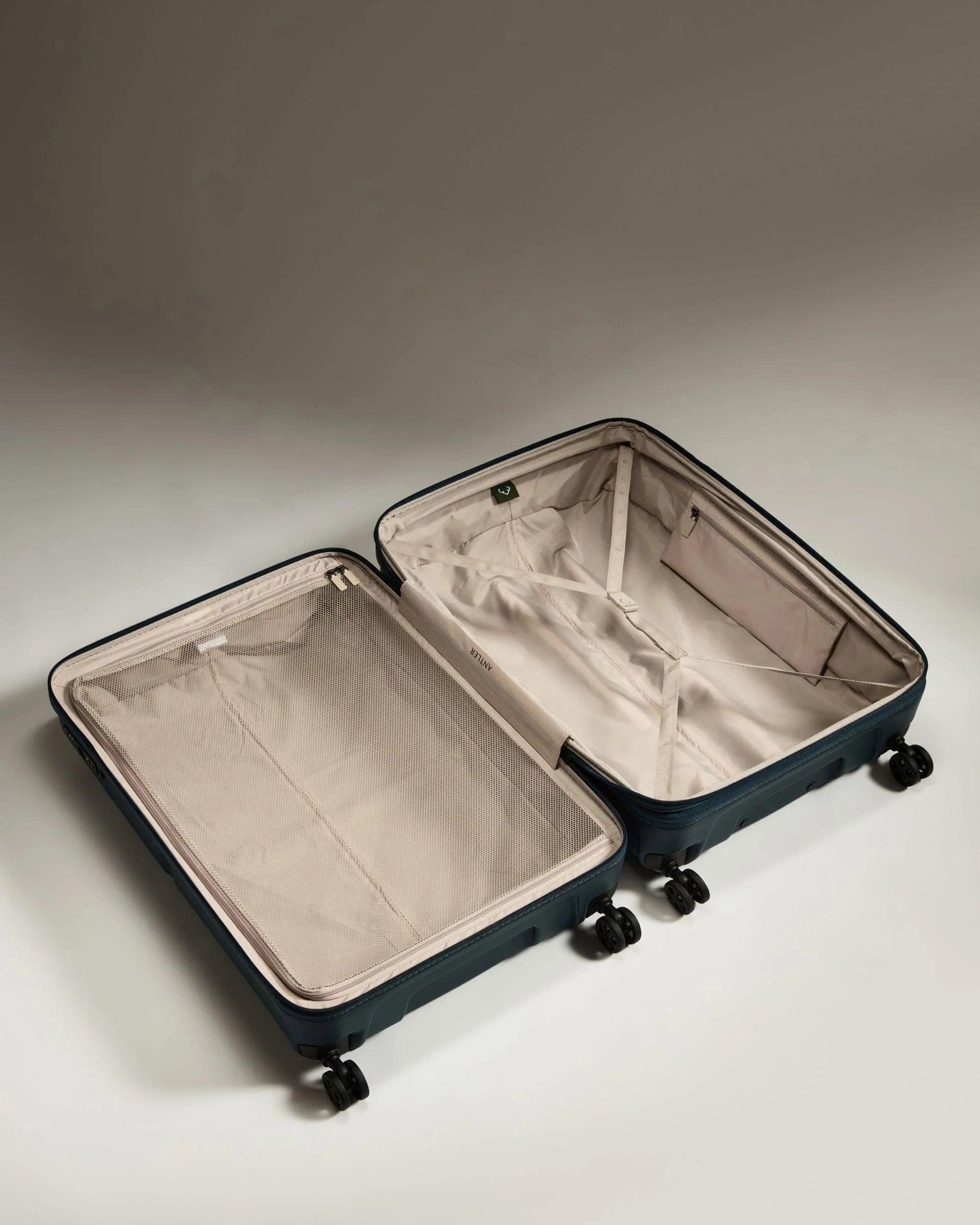 Large Suitcase in Indigo Blue - Single Stripe - Image 4