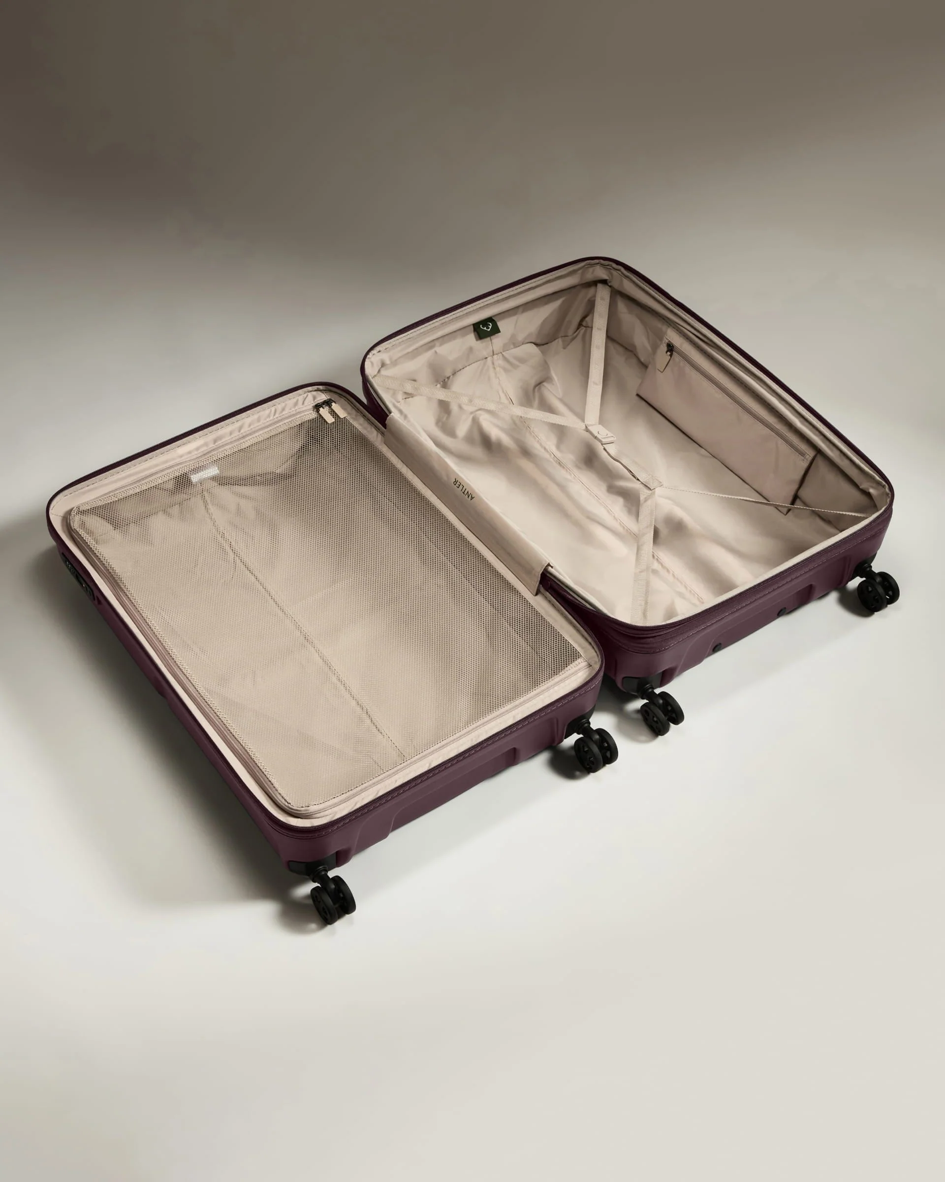 Large Suitcase in Lagoon Purple - Single Stripe - Image 4