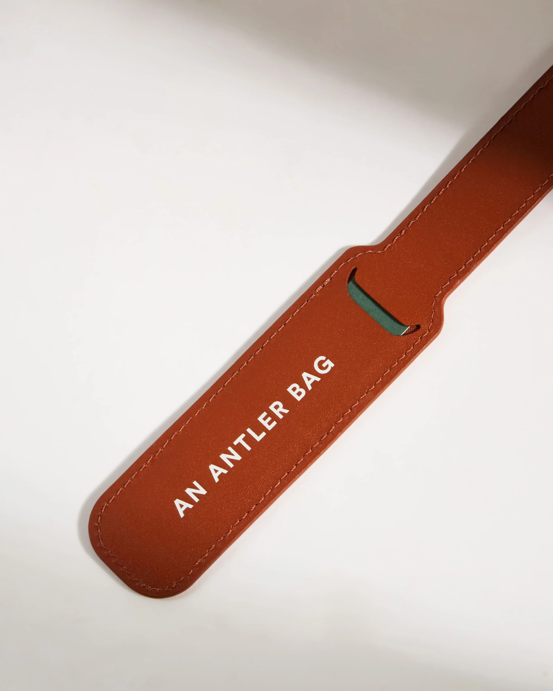 Luggage Tag in Tan Leather - 1914 Collection - Image 3