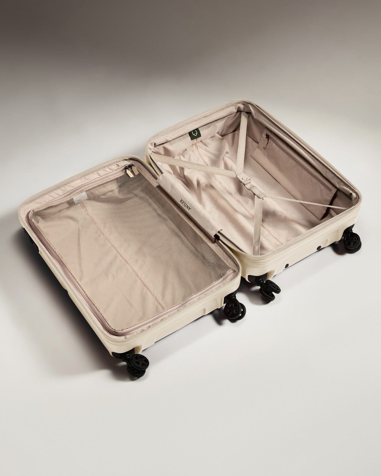 Medium Suitcase in Warm Taupe - Single Stripe - Image 3