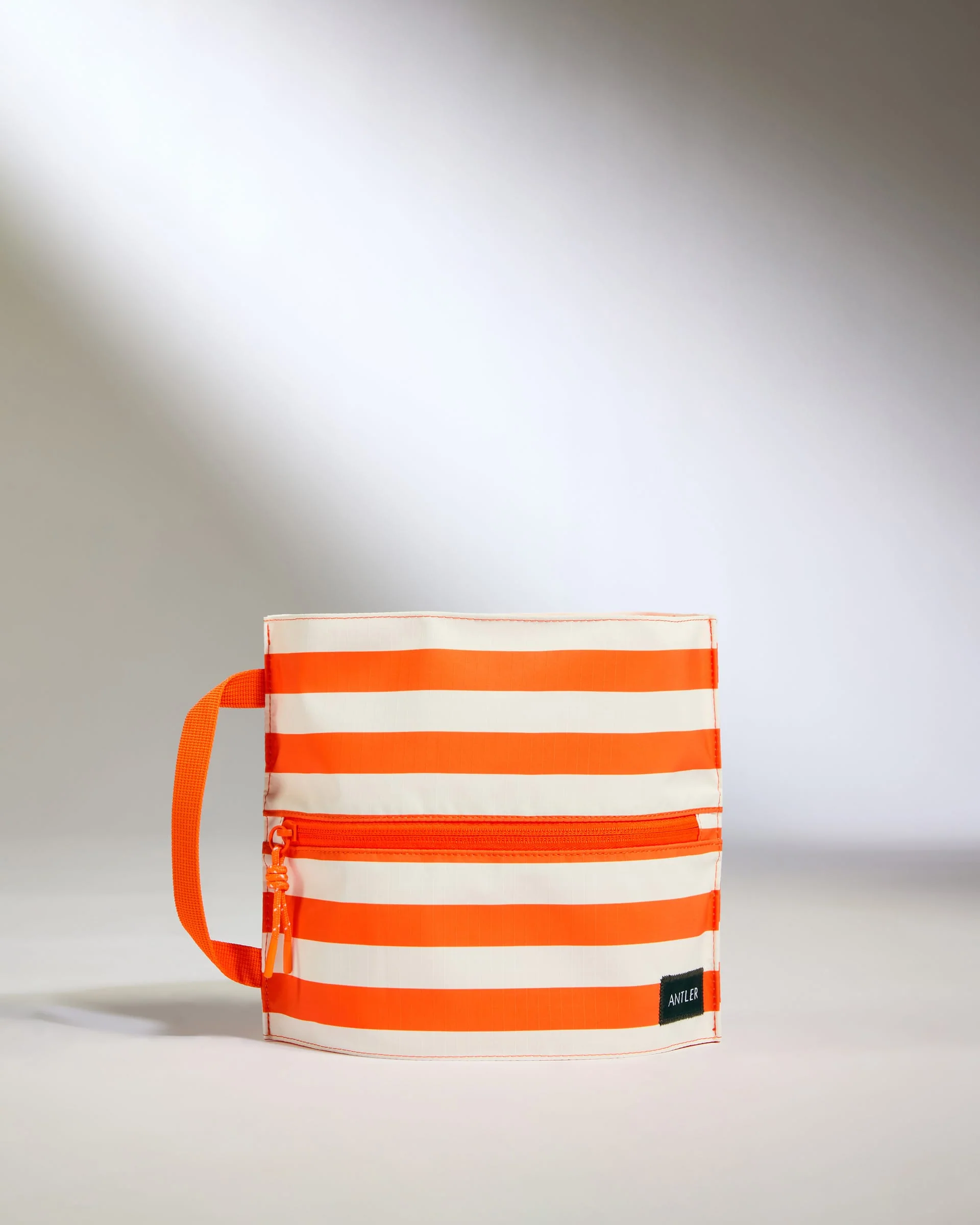 Stripe Poolside Pouch in Coral - Summer Capsule - Image 3