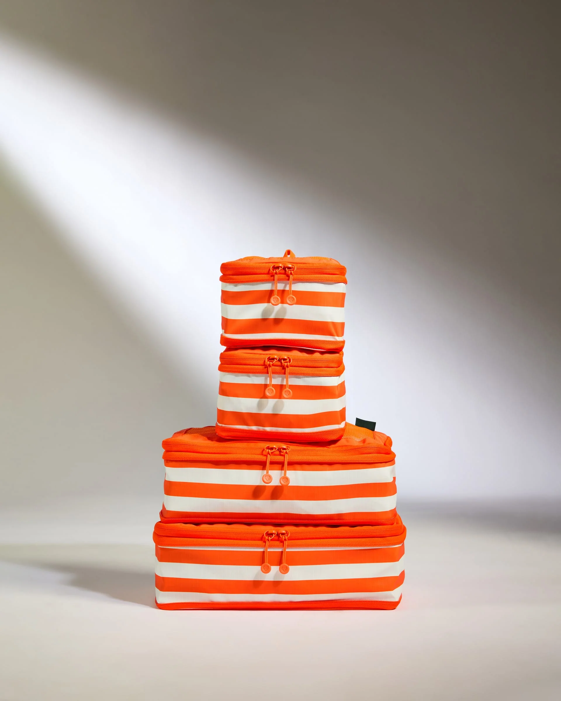 Stripe Packing Cubes in Coral - Set of 4 - Summer Capsule - Image 3