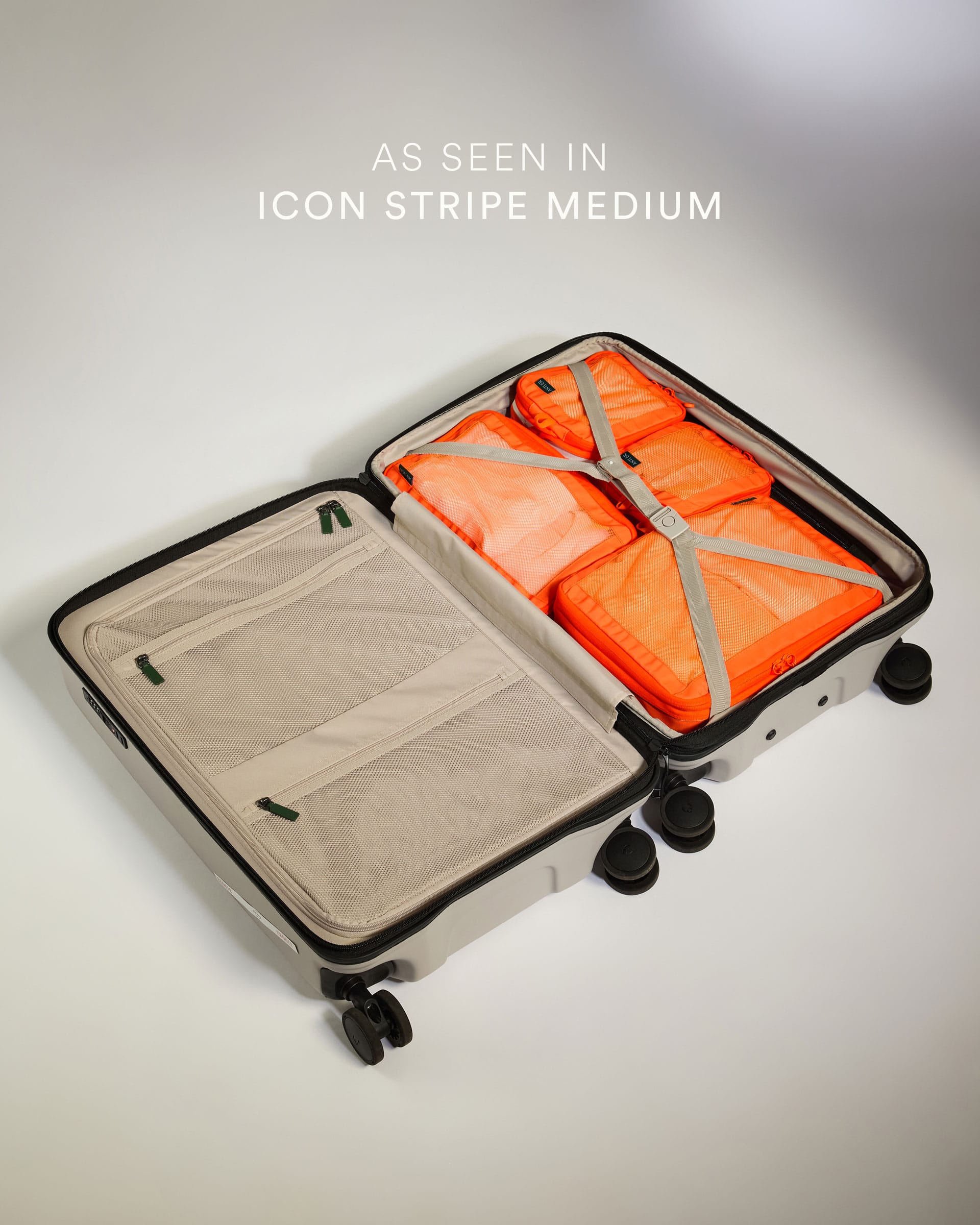 Stripe Packing Cubes in Coral - Set of 4 - Summer Capsule - Image 4