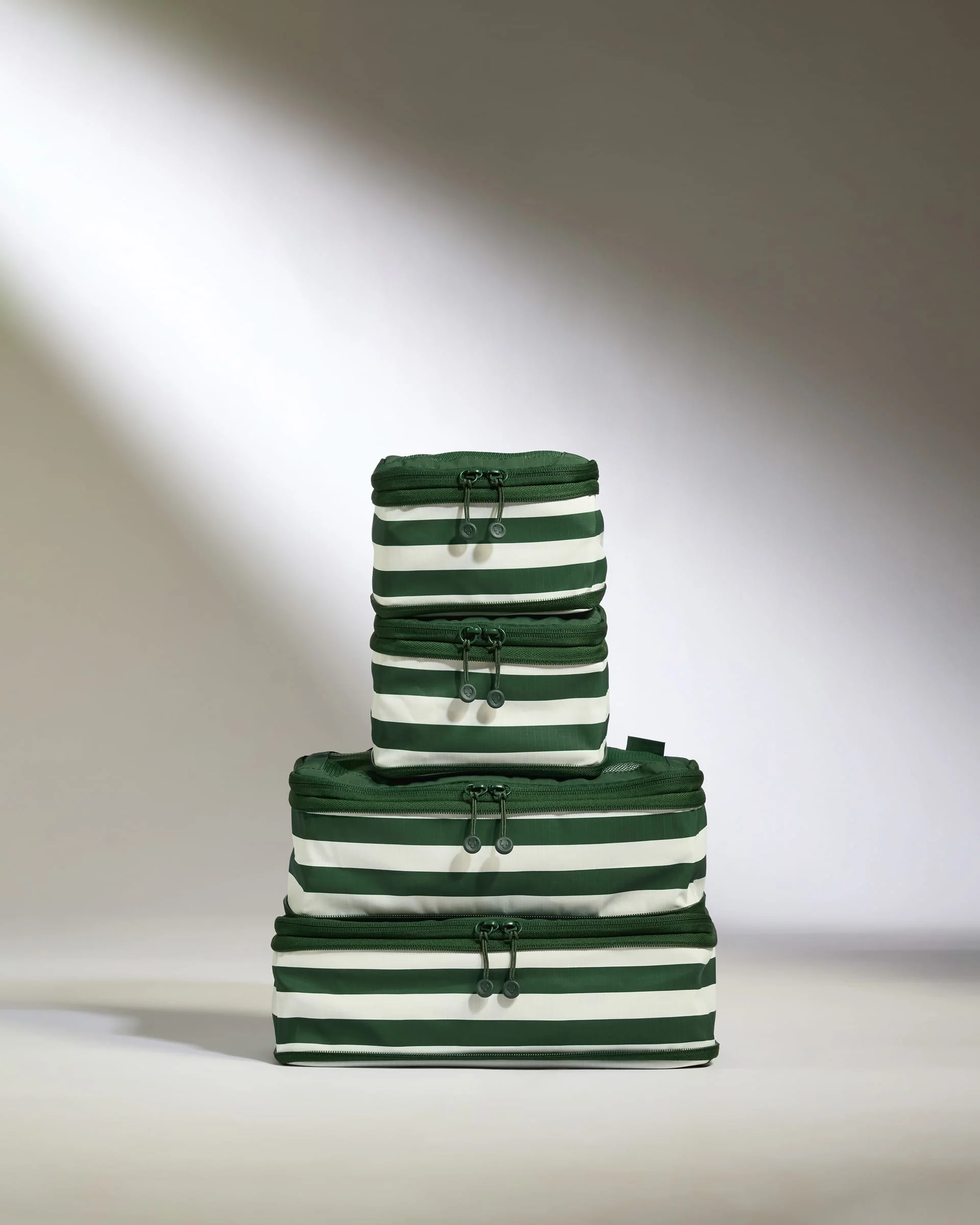 Stripe Packing Cubes in Green - Set of 4 - Summer Capsule - Image 3