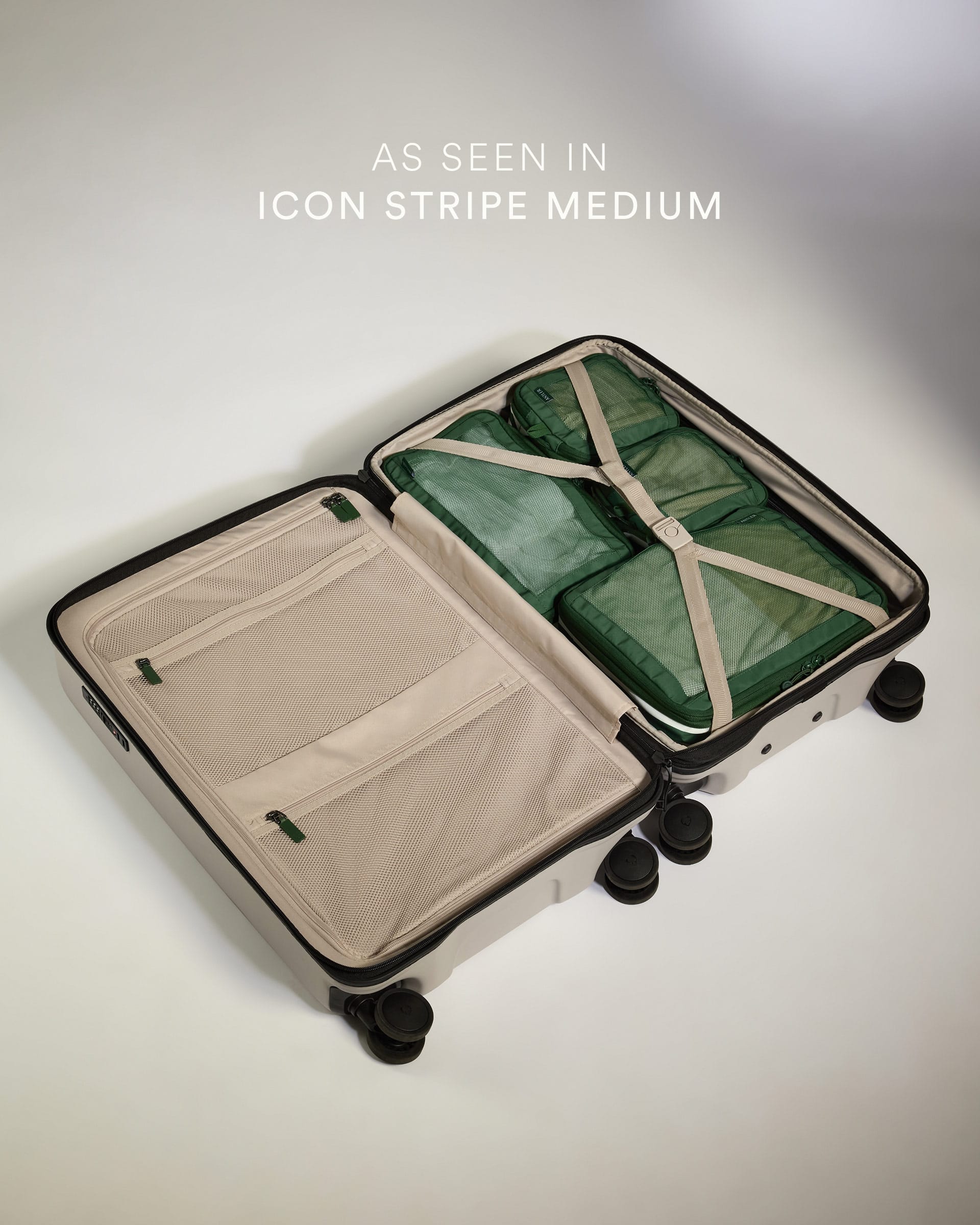Stripe Packing Cubes in Green - Set of 4 - Summer Capsule - Image 4