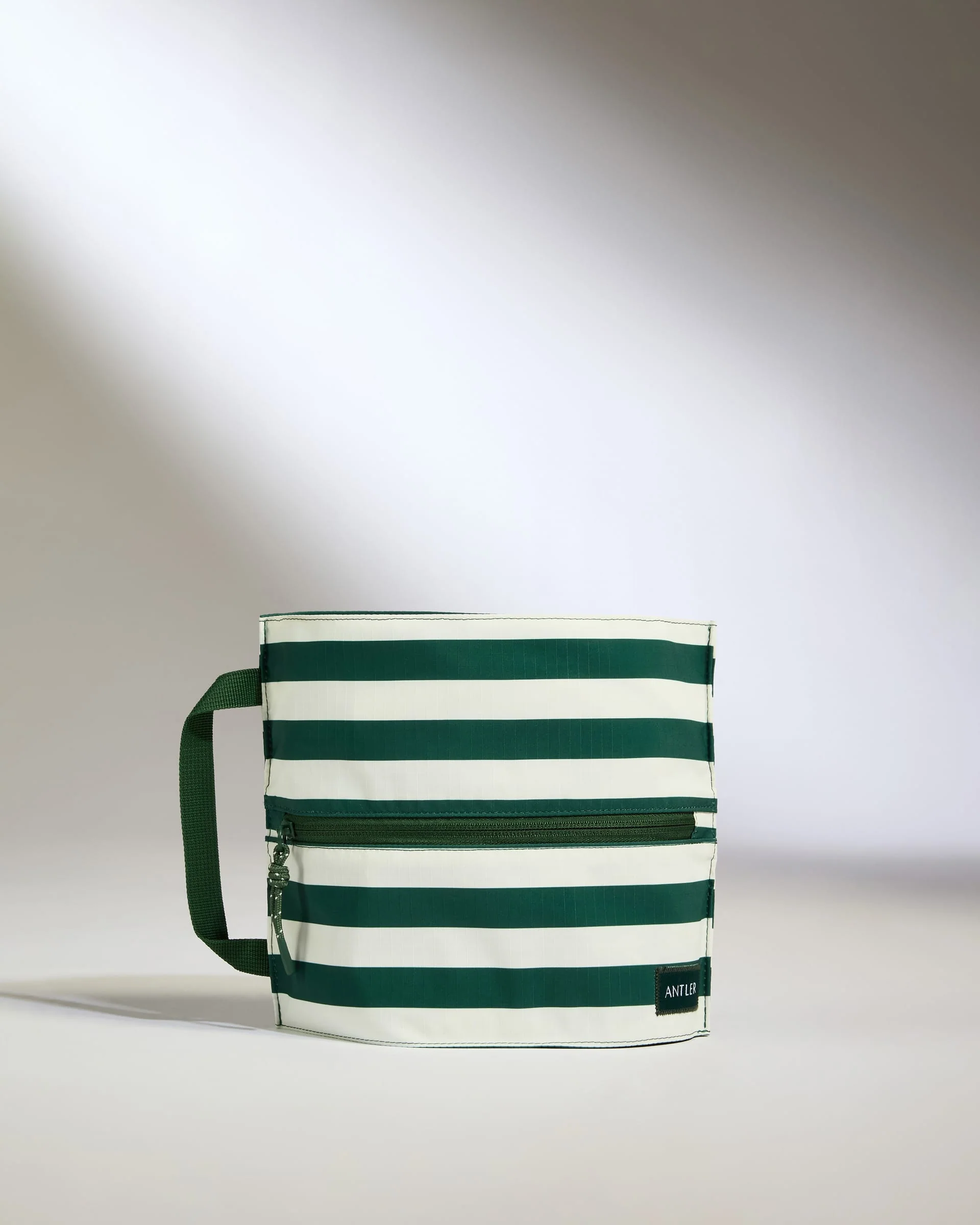 Stripe Poolside Pouch in Green- Summer Capsule - Image 3