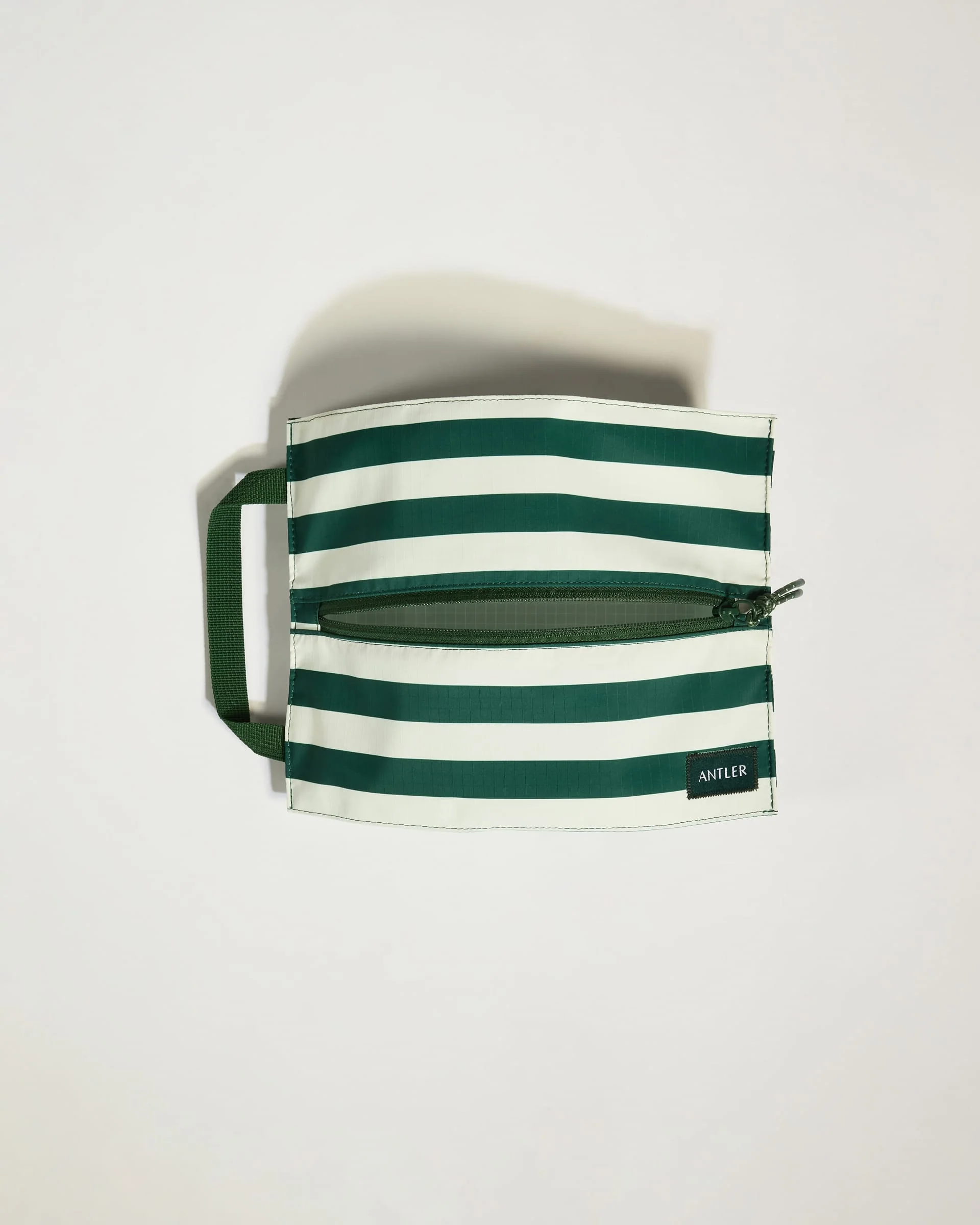 Stripe Poolside Pouch in Green- Summer Capsule - Image 4