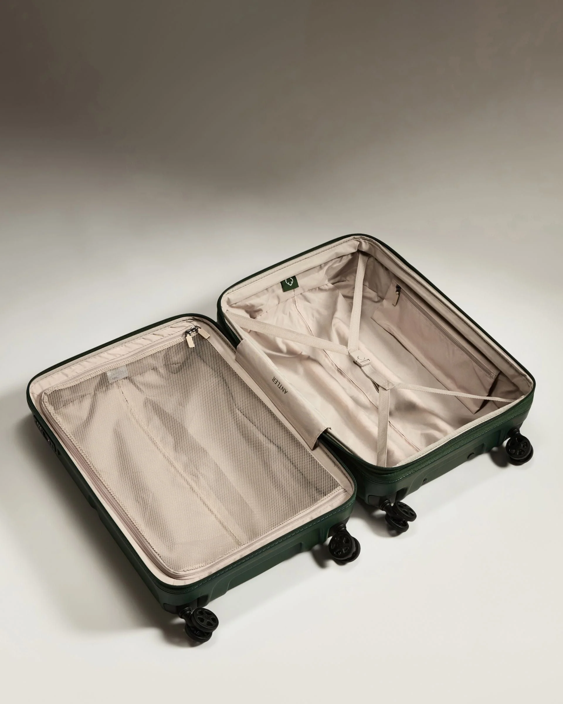 Suitcase Set in Antler Green - Single Stripe - Image 6