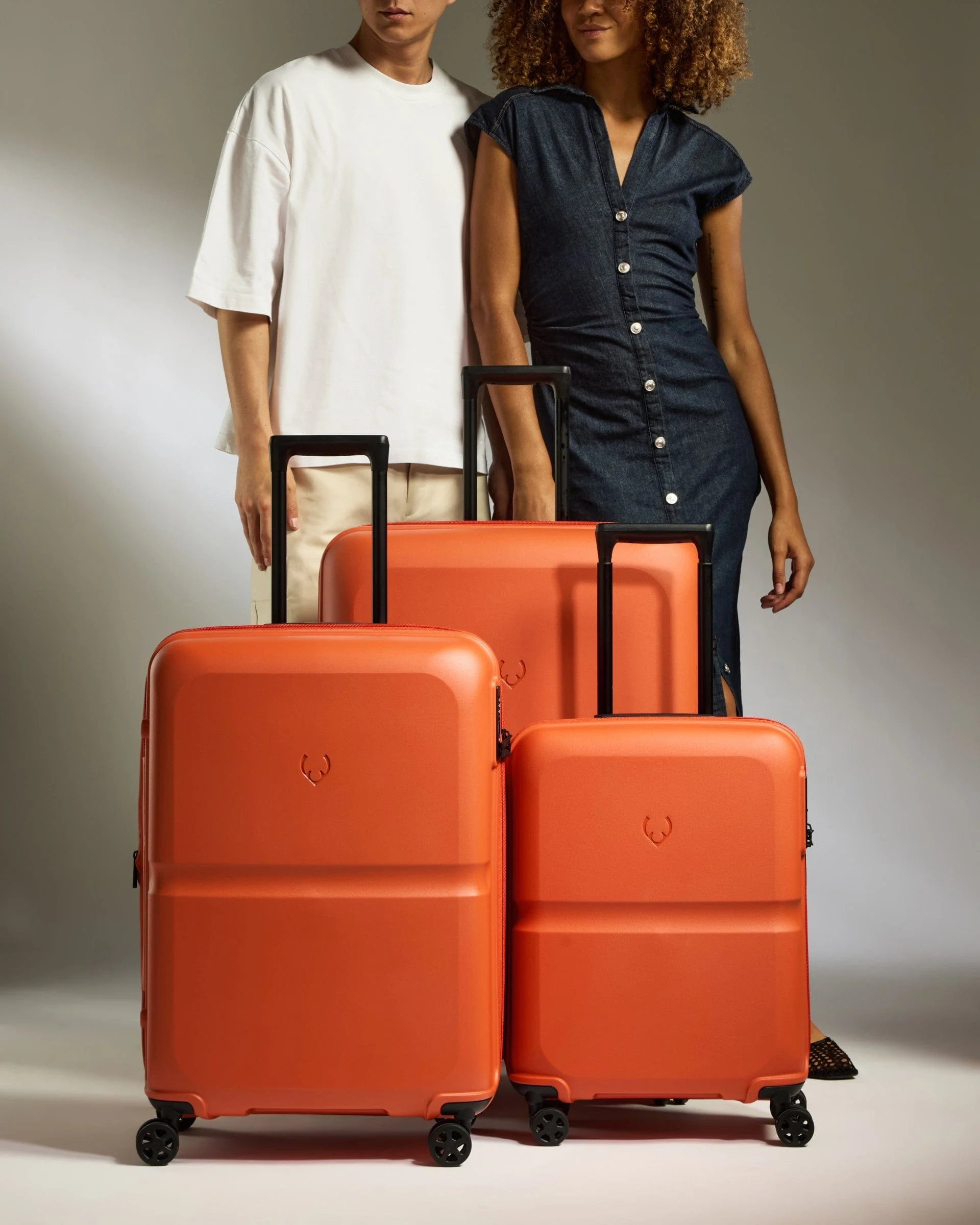 Suitcase Set in Ember Orange - Single Stripe - Image 2