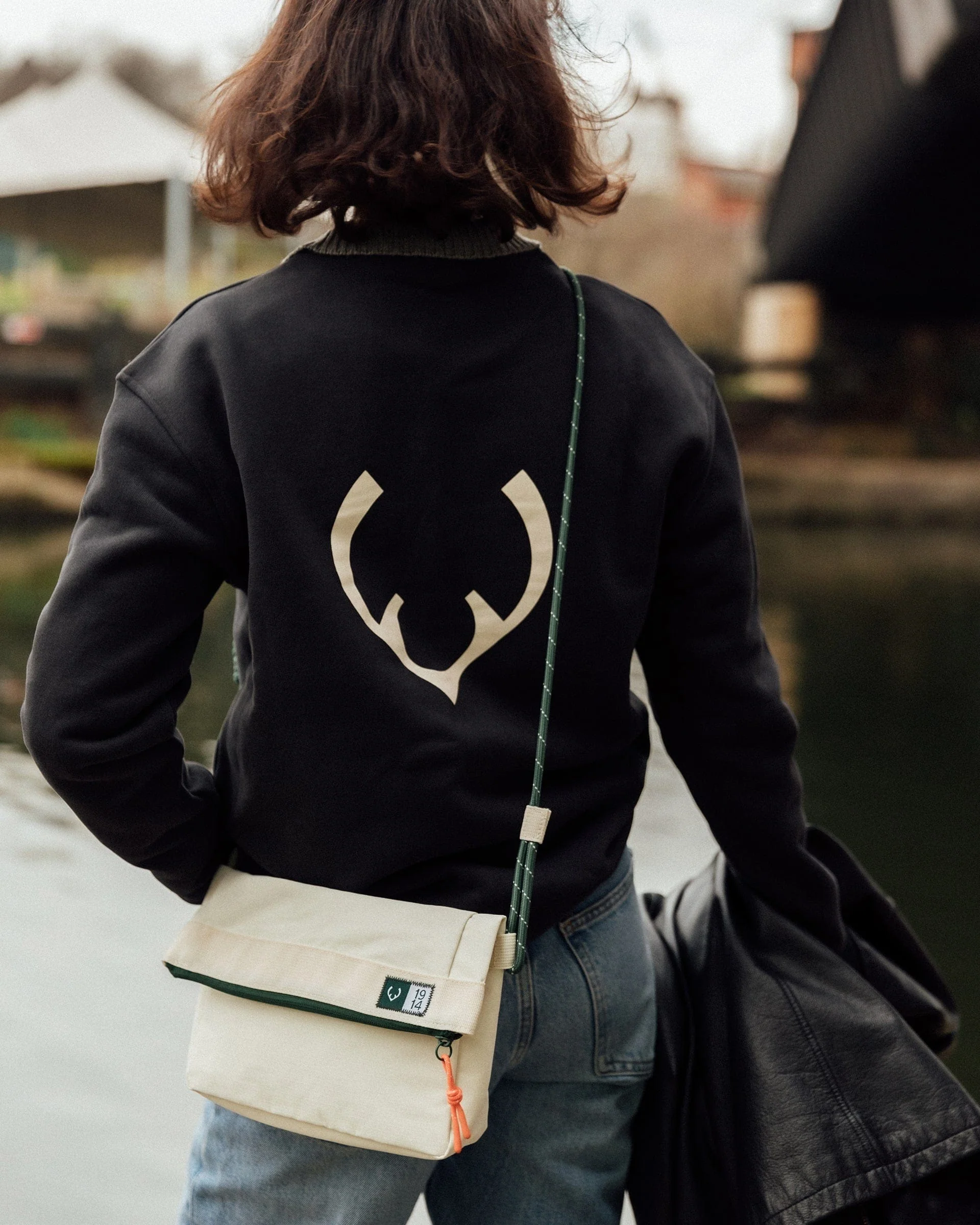 Travel Essential Sweatshirt in Charcoal Black - Image 3