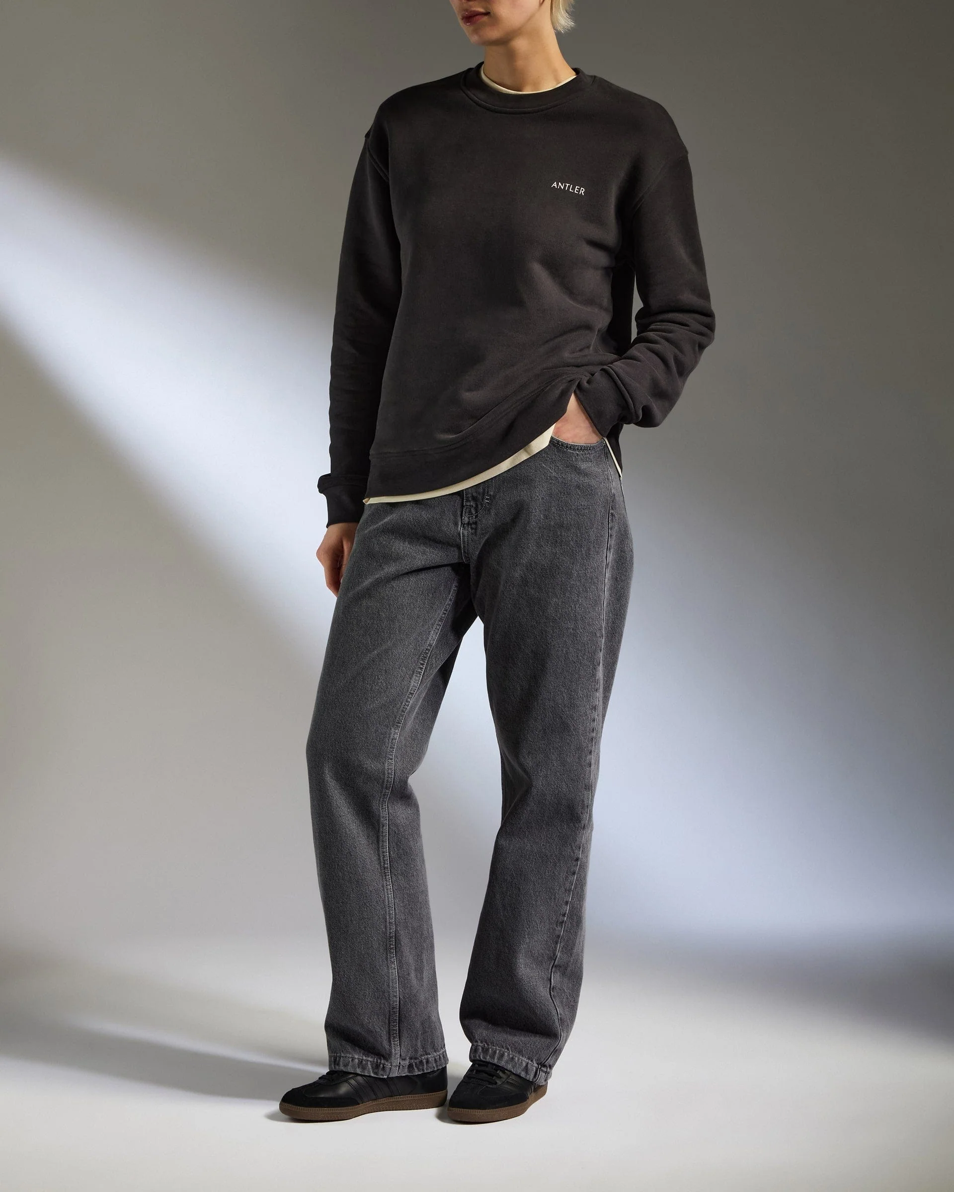 Travel Essential Sweatshirt in Charcoal Black - Image 4