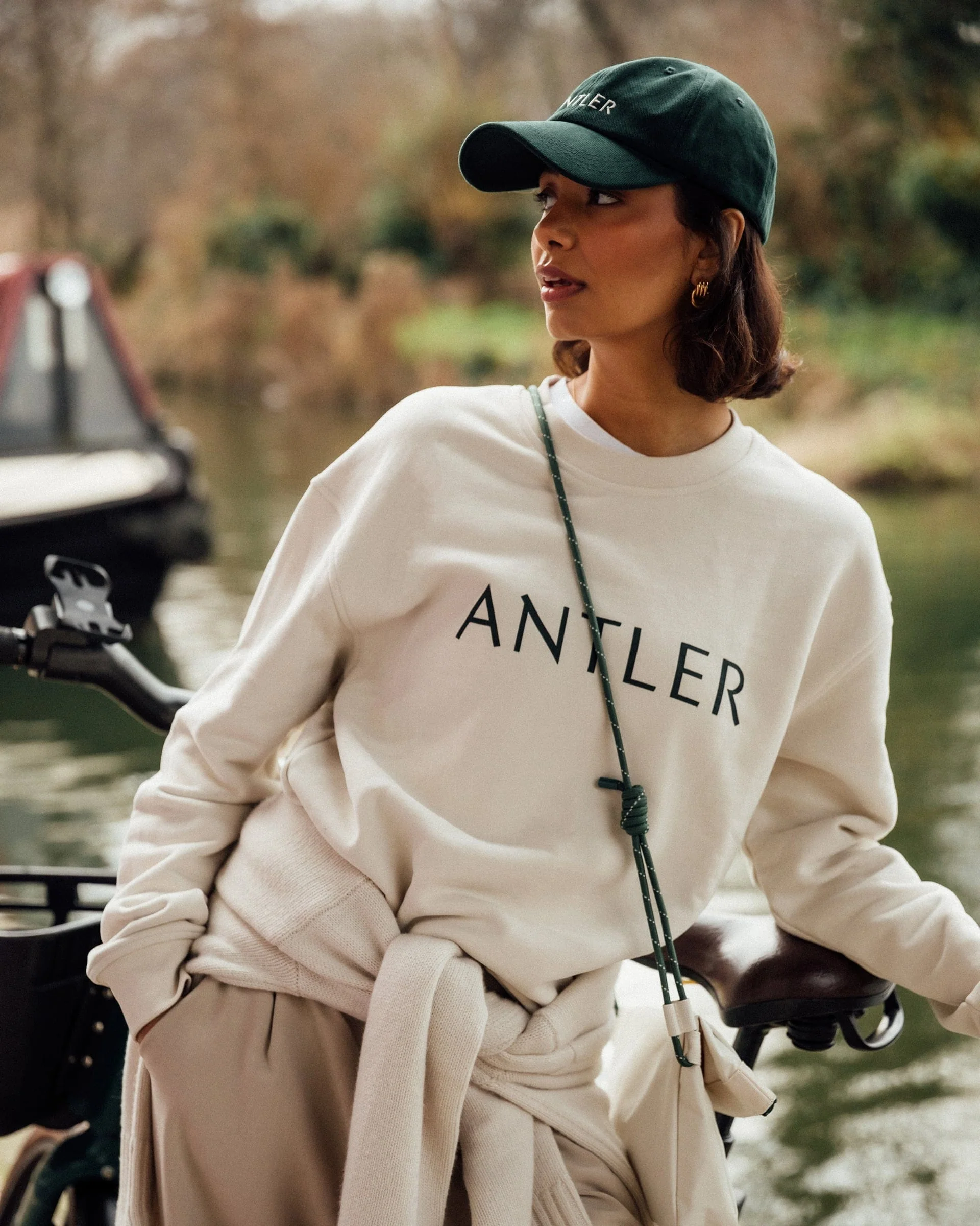 Travel Essential Sweatshirt in Cream - Image 3
