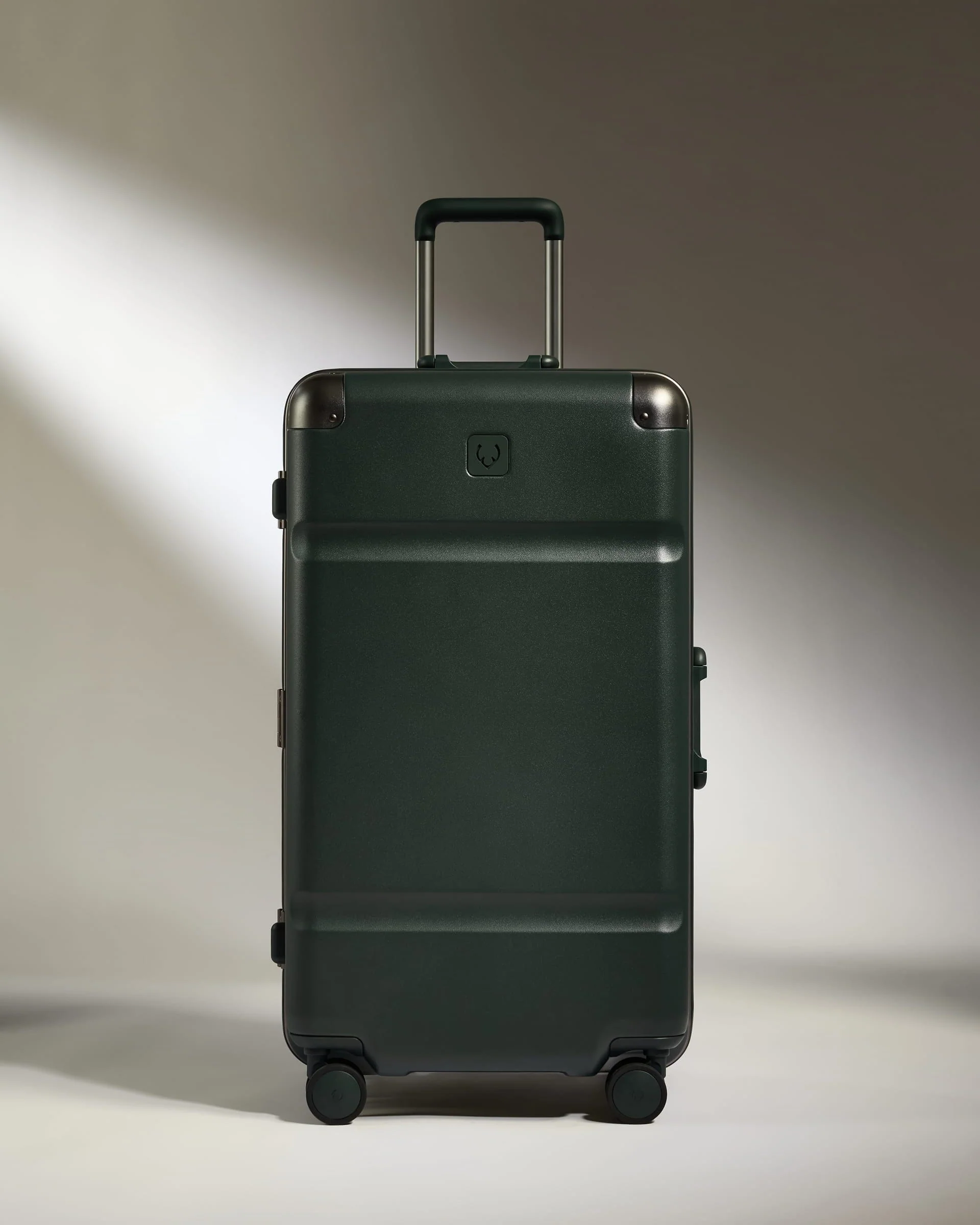 Trunk Suitcase in Dark Forest Green - Heritage Stripe - Image 4