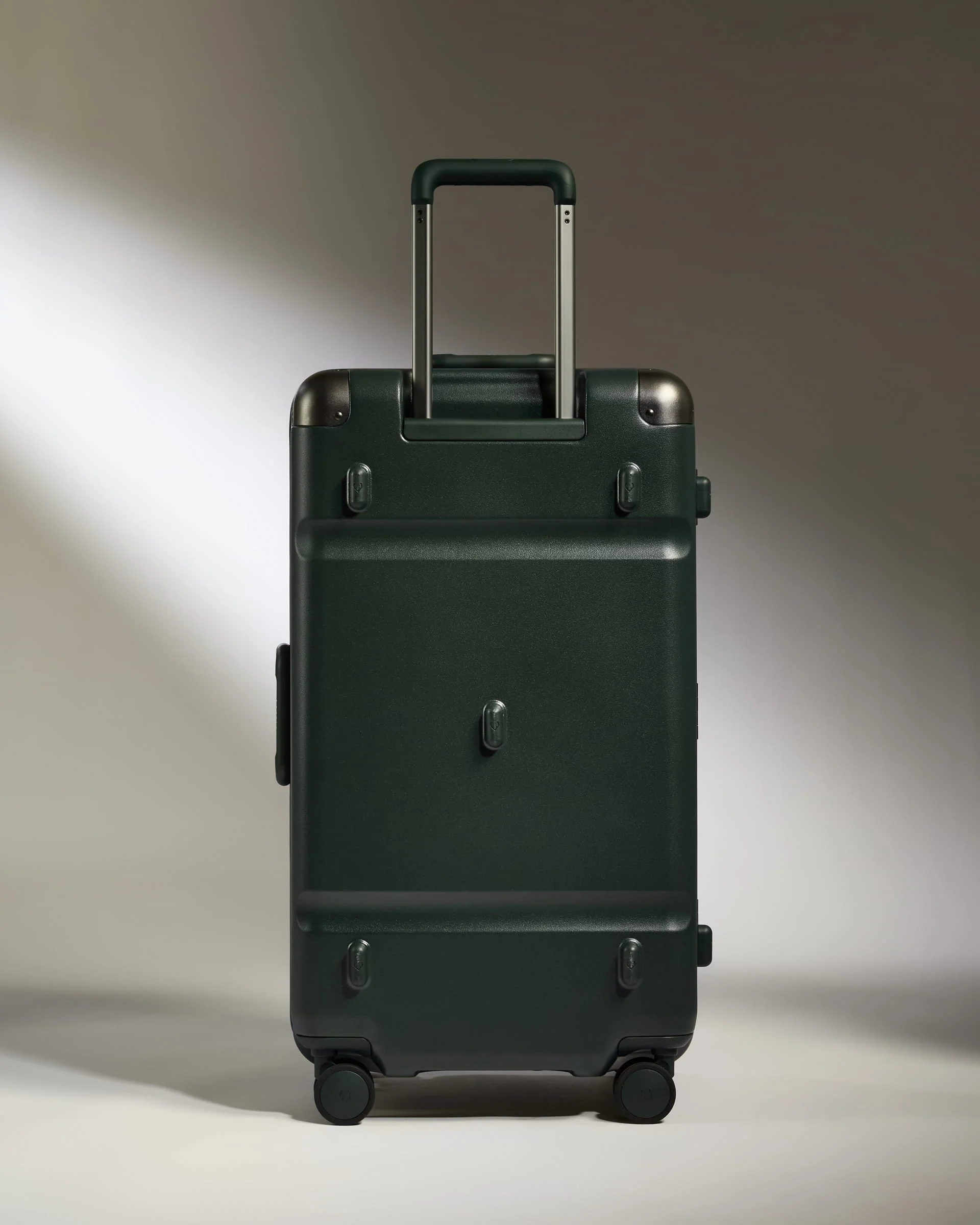Trunk Suitcase in Dark Forest Green - Heritage Stripe - Image 6