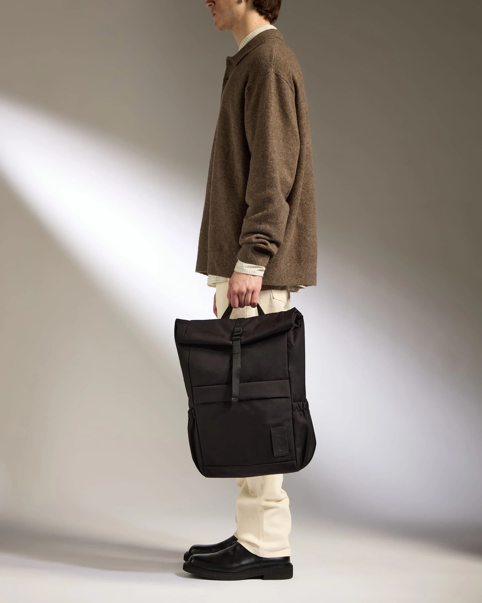 Urban Core Rolltop Backpack in Black - Image 5